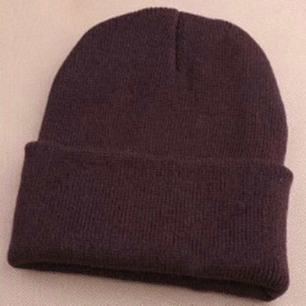 Moda de punto neón Beanie elástico invierno sombreros cálidos