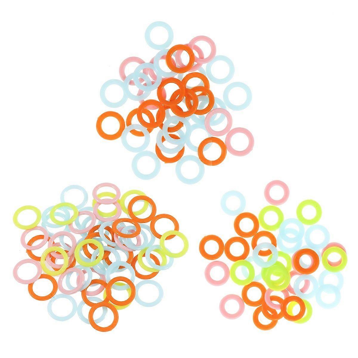 300pcs Stitch Markers Plastic Knitting Markers Rings Smooth Crochet Stitch Marker Ring Assorted Knitting Counters Needle Clip (Random Color)