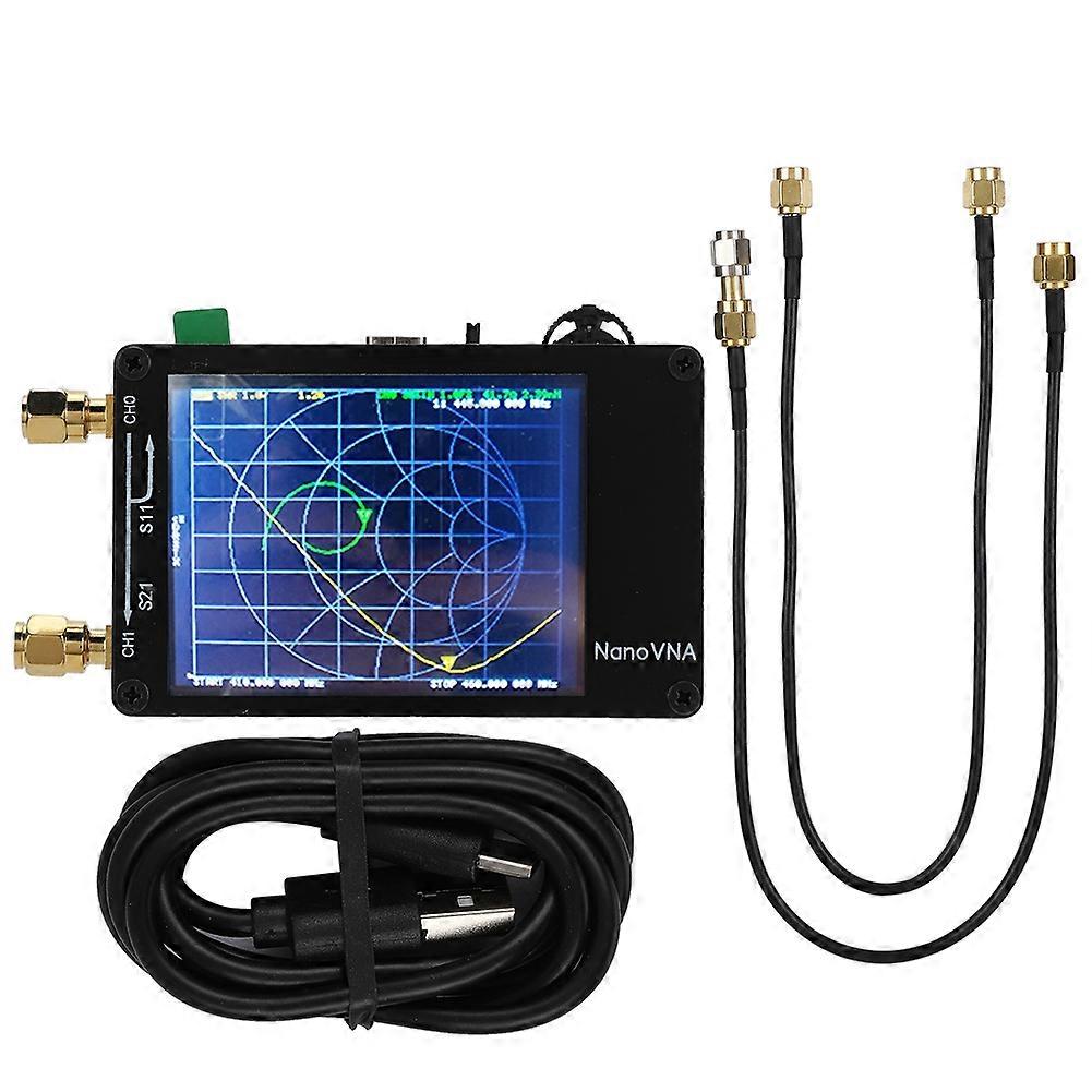 Antenna Analyzer 2.8in LCD Display High Accuracy with 3Pcs Cables 50KHz-900MHz