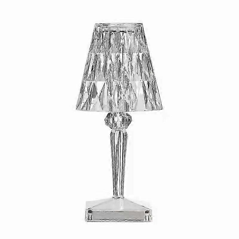 Crystal Table Lamp Rechargeable USB Diamond Touch Sensor Battery Desk Lamp Bar Light Restaurant Lamp LED Night Light