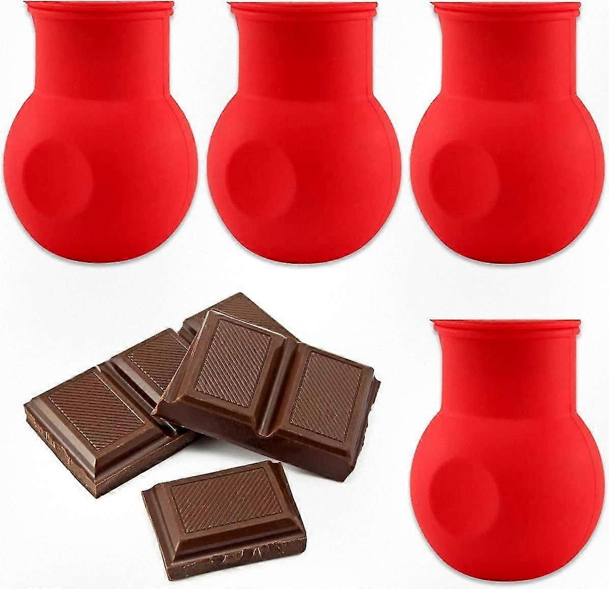 4 Pieces Chocolate Melting Pot with Lid Butter Warmer Silicone Baking Tool for Kitchen