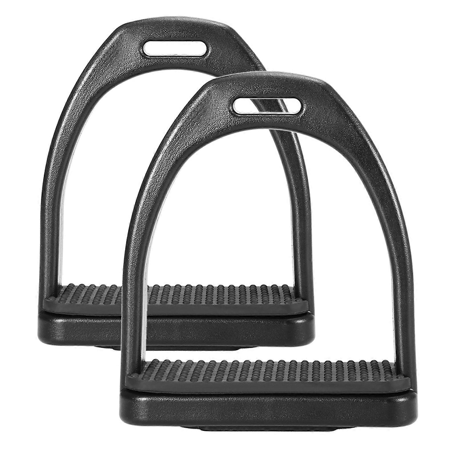 Lot de 2 étriers d'équitation en plastique, selle de cheval antidérapante, pédale de cheval ultra légère, équipement de sécurité équestre