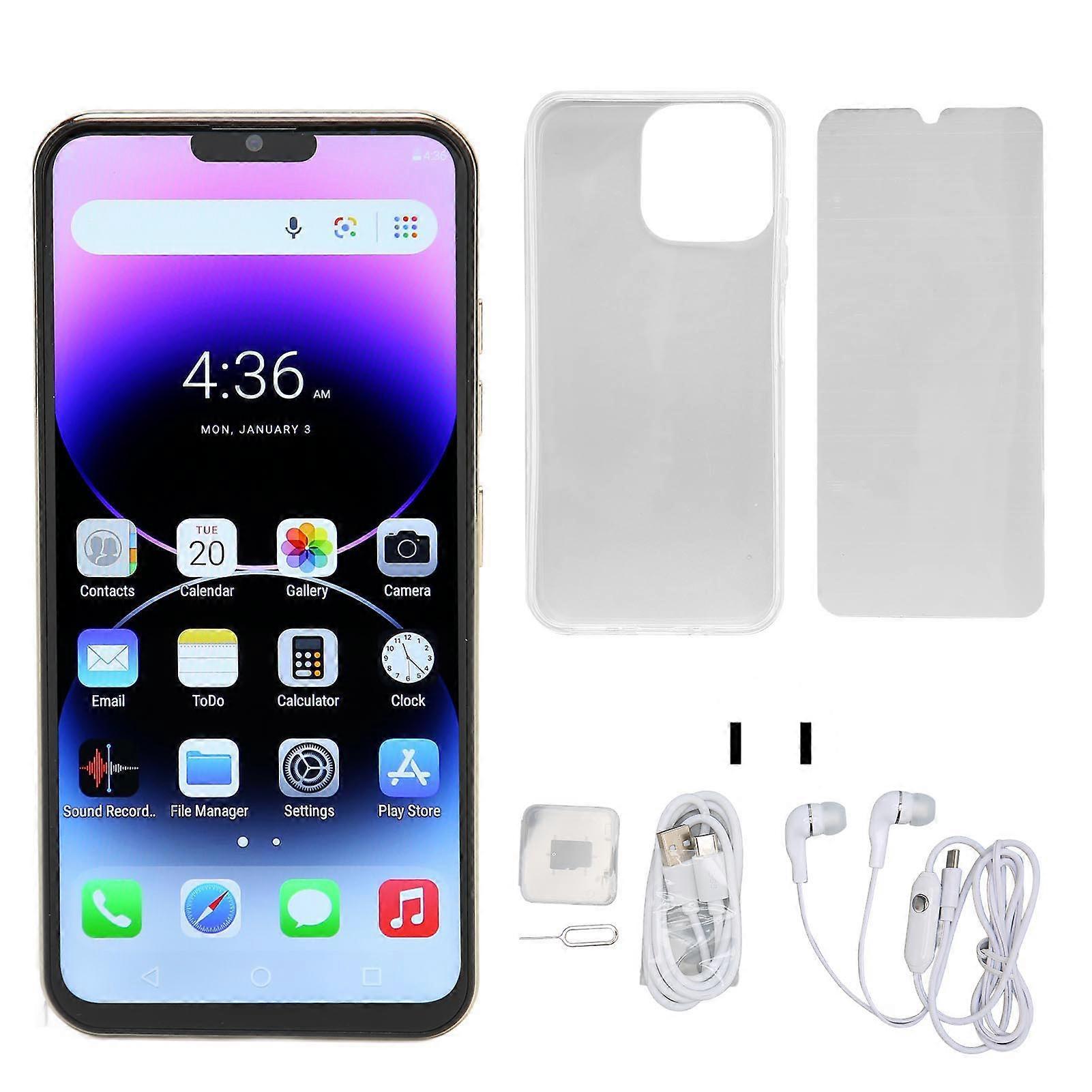 I14 Pro 6.53in Smartphone 8GB+64GB SIM διπλή εφεδρεία 8MP εξαιρετικά λεπτό κινητό τηλέφωνο για το Android Χρυσό