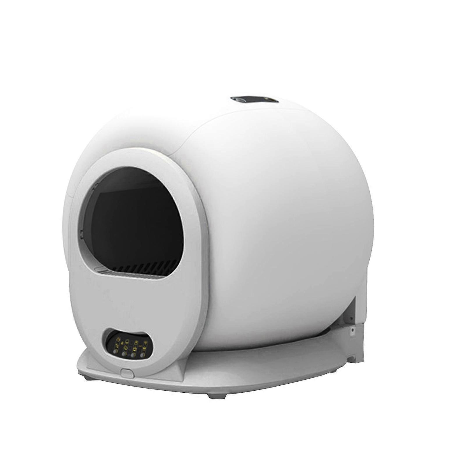 Smart WiFi Cat Litter Box Automatic Cleaning Deodorising Touch Screen Rotating Large 65L Capacity Built-In Sensors For 1-8kg Cats Gre