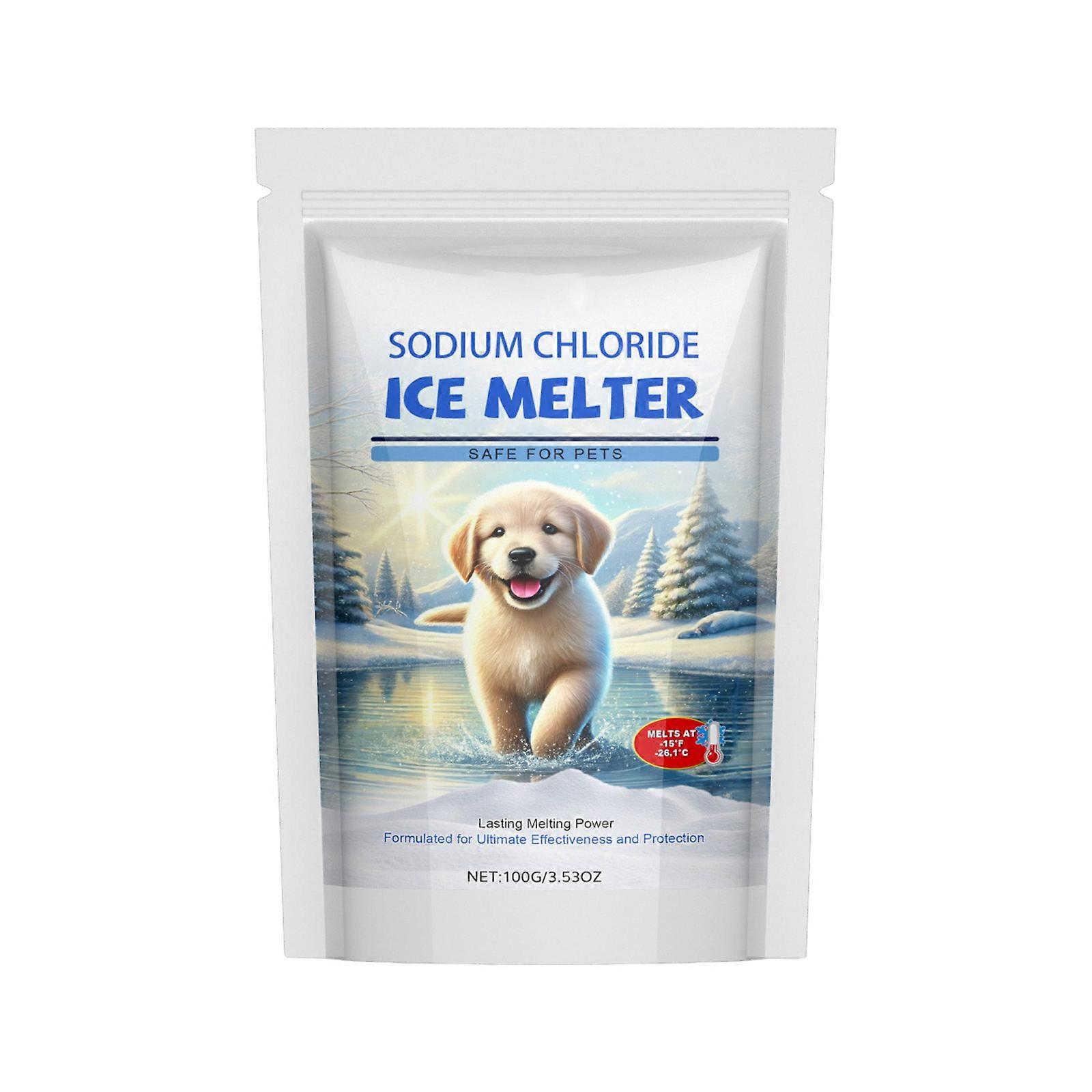 Pet Friendly Ice Melt Fast Acting and Safe for Driveways Sidewalks and Vegetation 100g