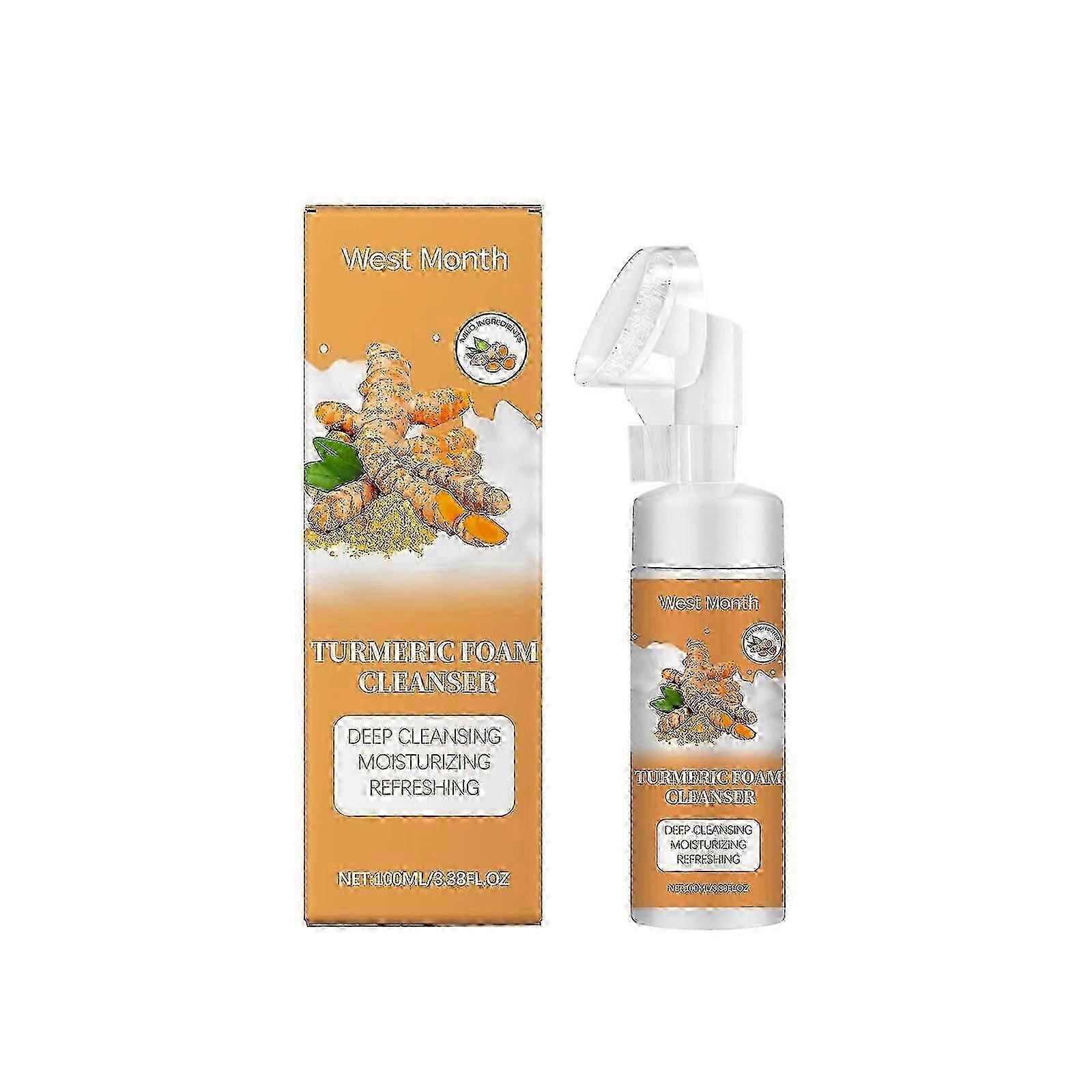 Turmeric Foam Cleanser Gentle Cleansing Pore Cleanser Refreshing Moisturizing Moisturizing Cleanser