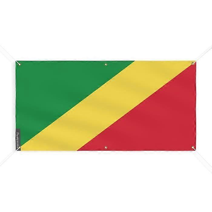 Banner Flag of the Republic of Congo 6 Eyelets 160x320cm in polyester