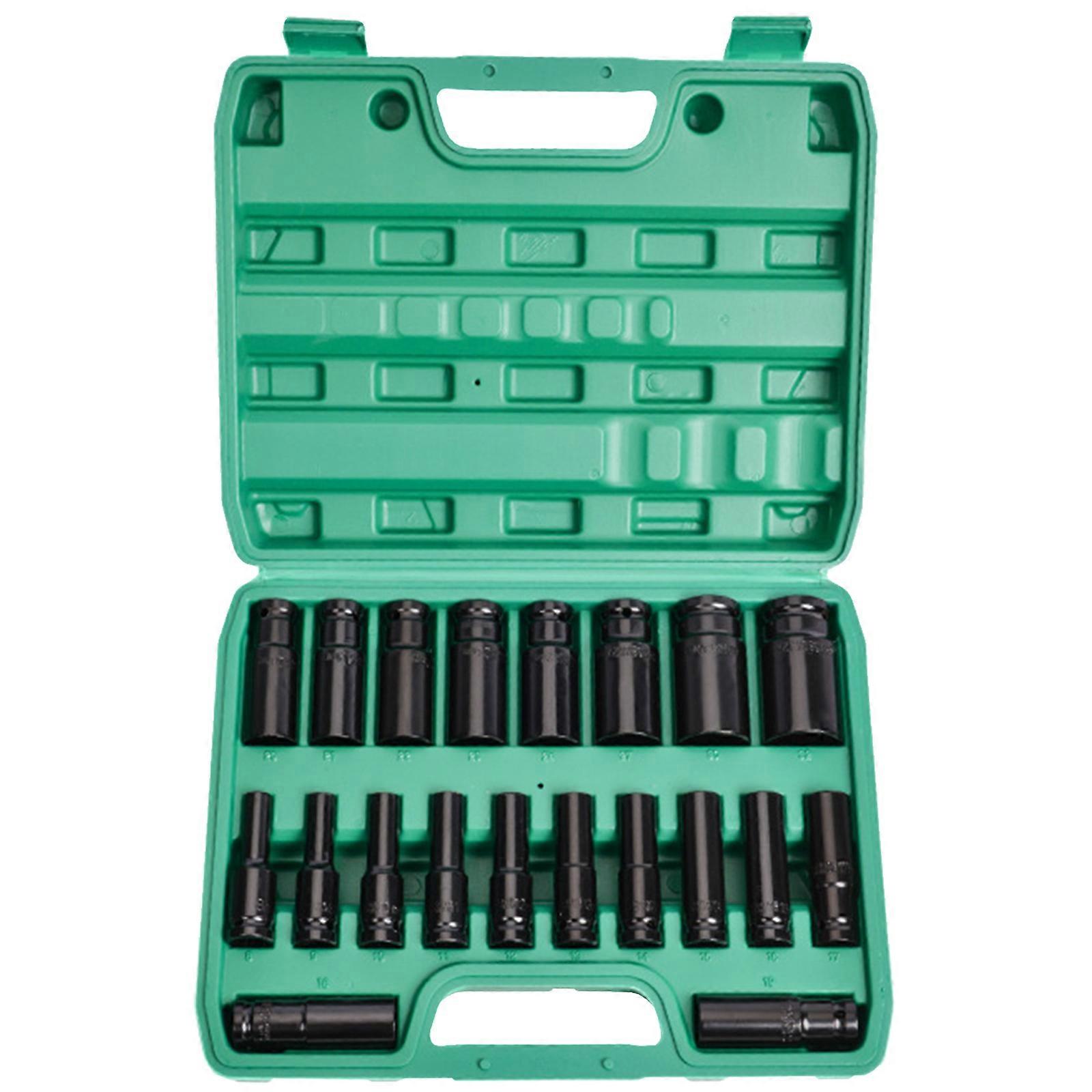 Sturdy Long Socket Set Hexagonal Socket Set Crafted From Chromes Vanadiums Steel For Automotive And Home Repairs