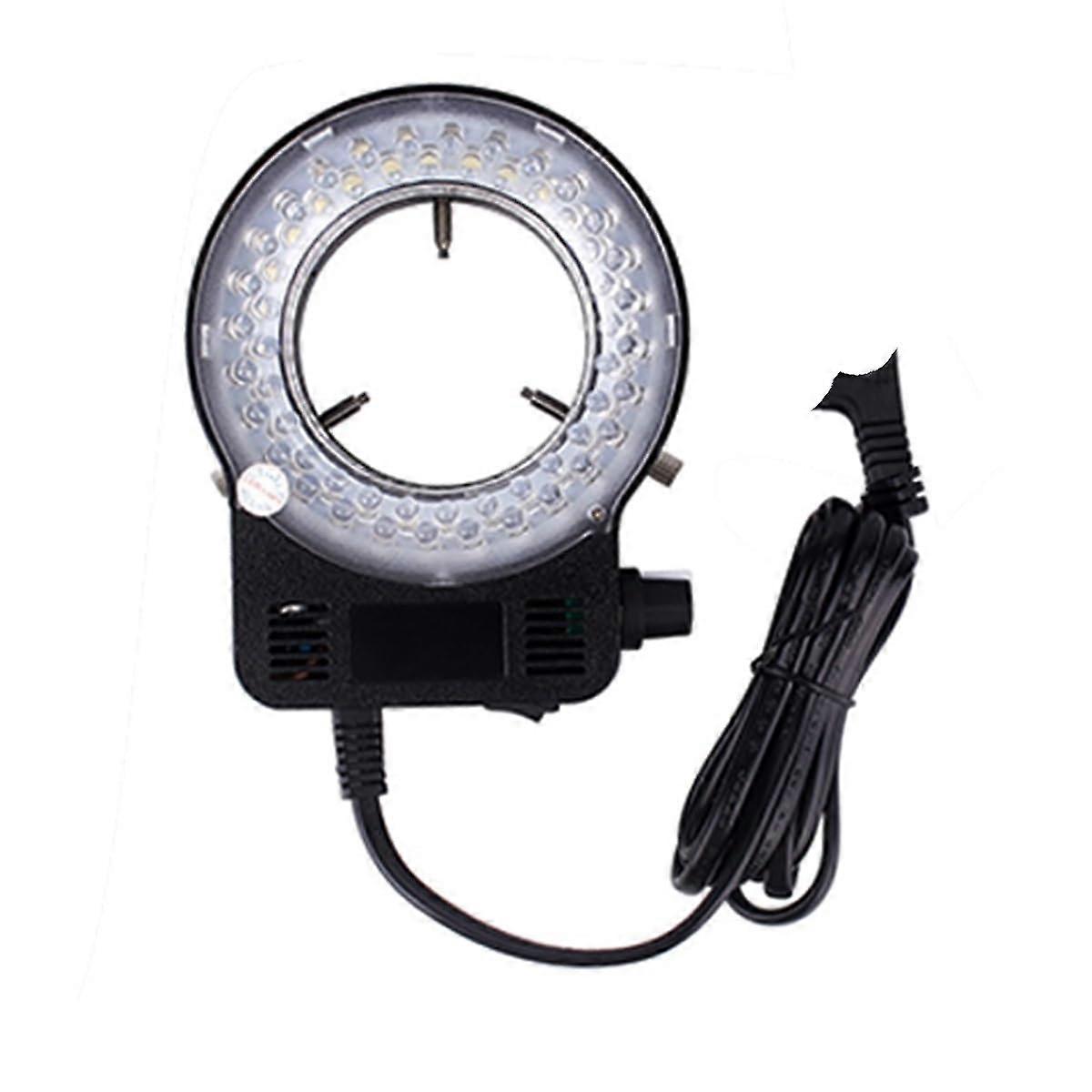 Lab Microscope Accessories Adjustable Ring Light Illuminator Lamp Industry for Stereo Trinocular Microscope Video Camera Lens(Black)