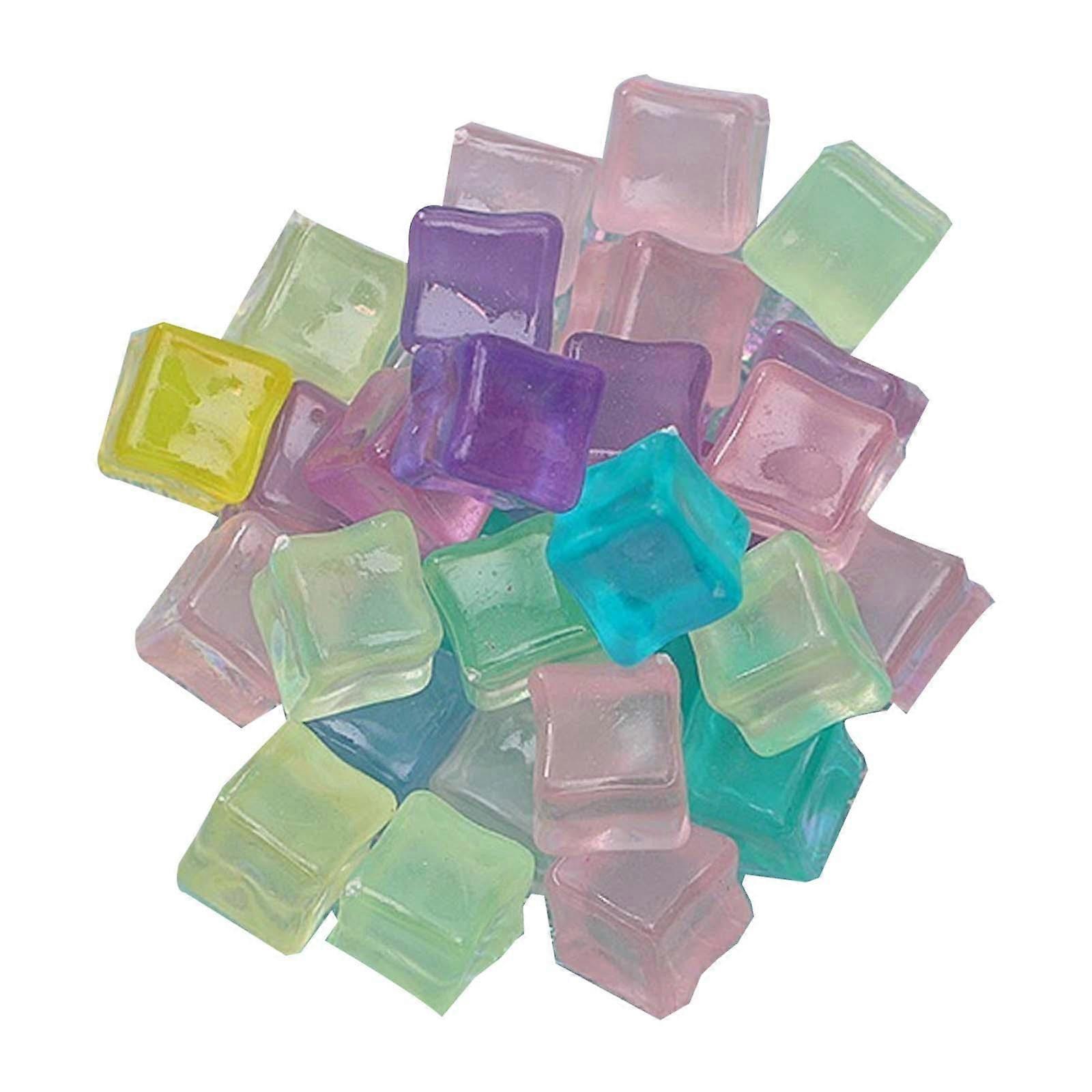 Acrylic Ice Cubes Photography Props Square Ice Cubes for Events Parties Vase