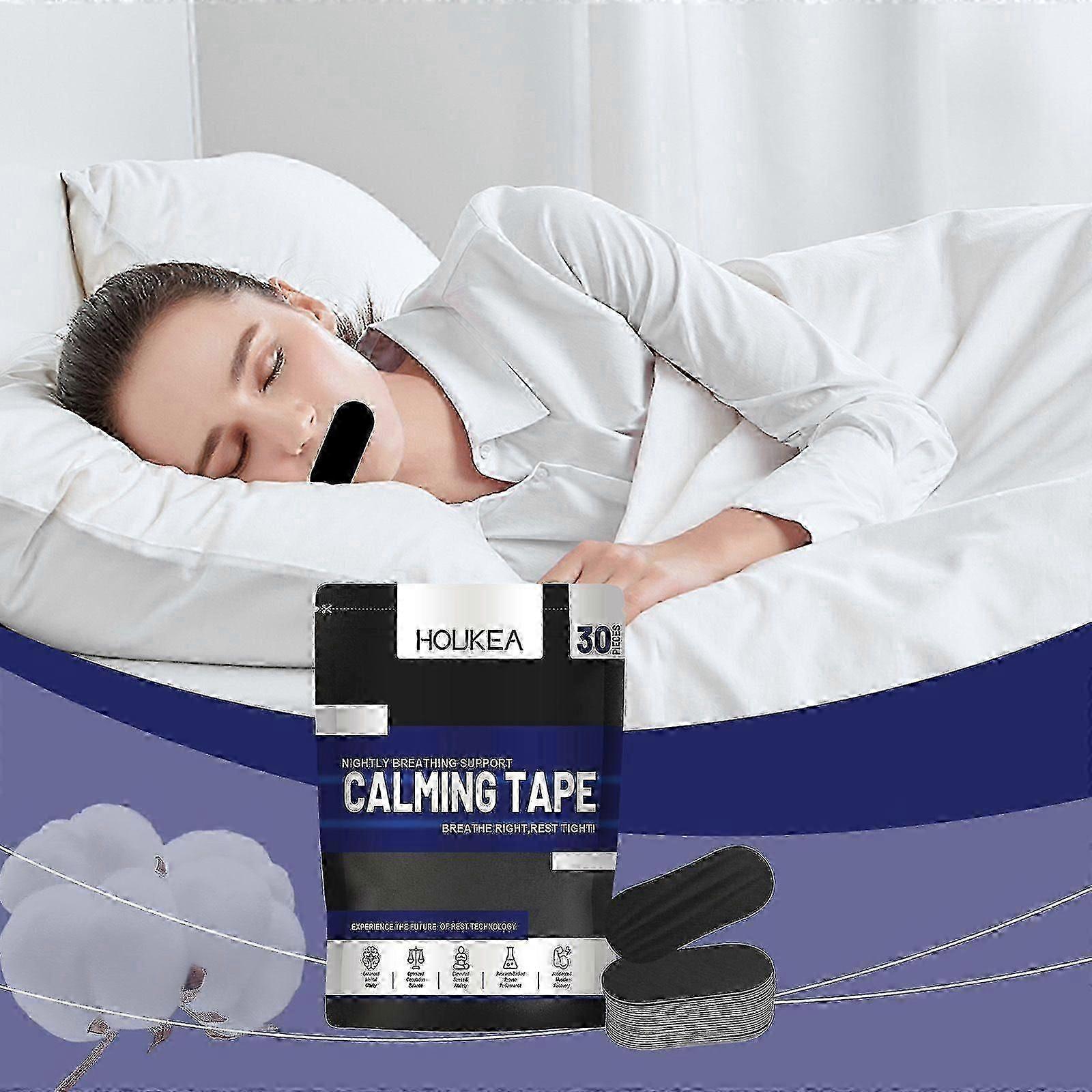 Tape Breathable Mouth Tape - Beard Friendly, Friendly Sleep Tape to Stop Snoring and Prevent Mouth Breathing - Easy to Apply Strips with Comfortable A
