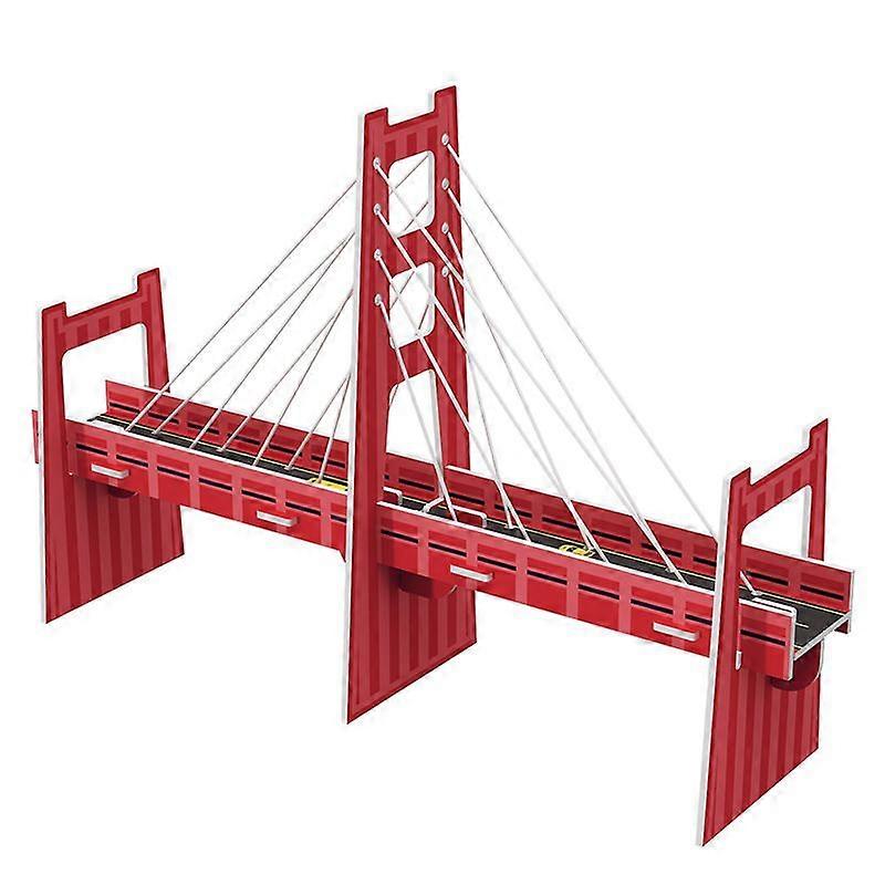 2pcs Kids Handmade Bridge Model Diy Assembly Kit Science Experiment Set Cable Stayed Bridge Model Educational Toy For Creativity And Learning