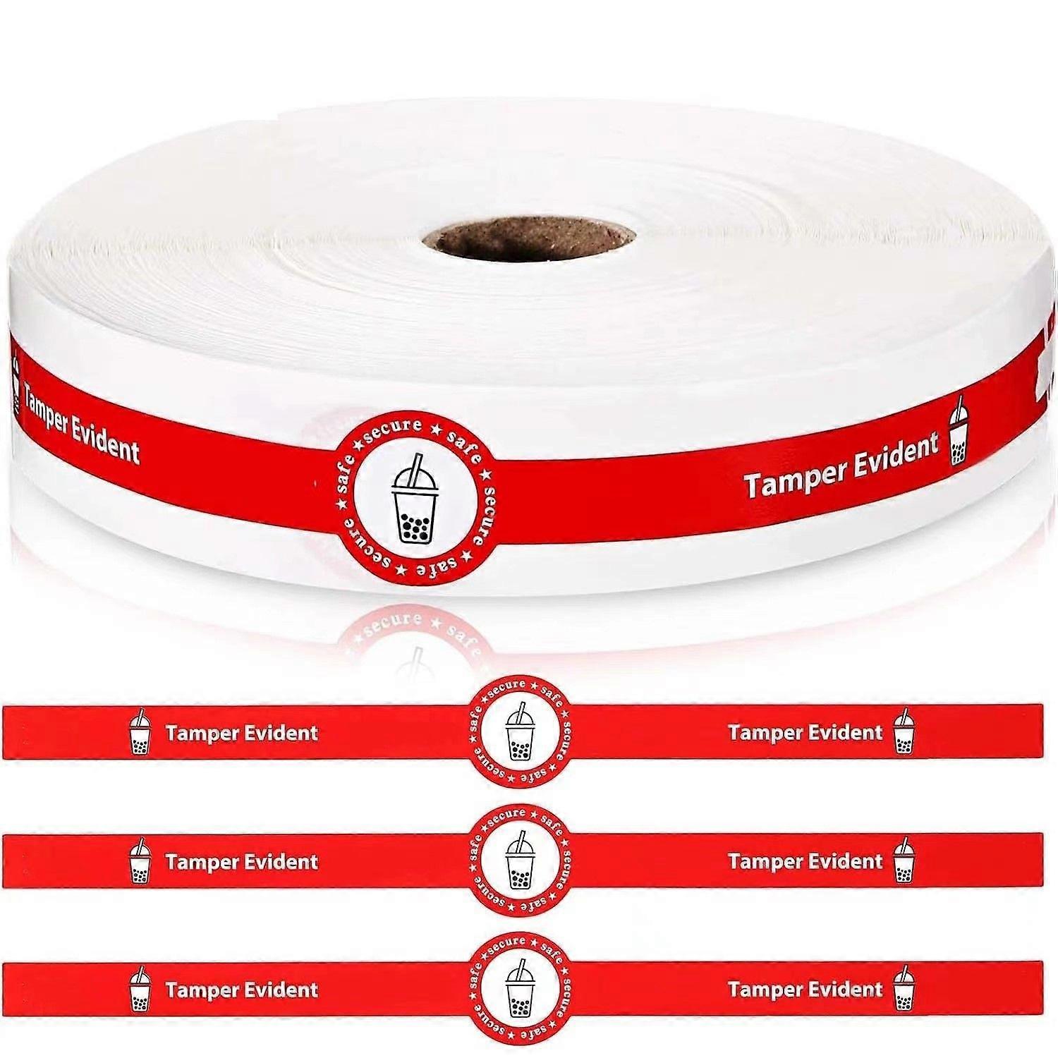 2 Rolls Tamper Seals For Drink Caps Secure Sealing Stickers Self Adhesive Labels For Food Packaging For Takeout And Home Use