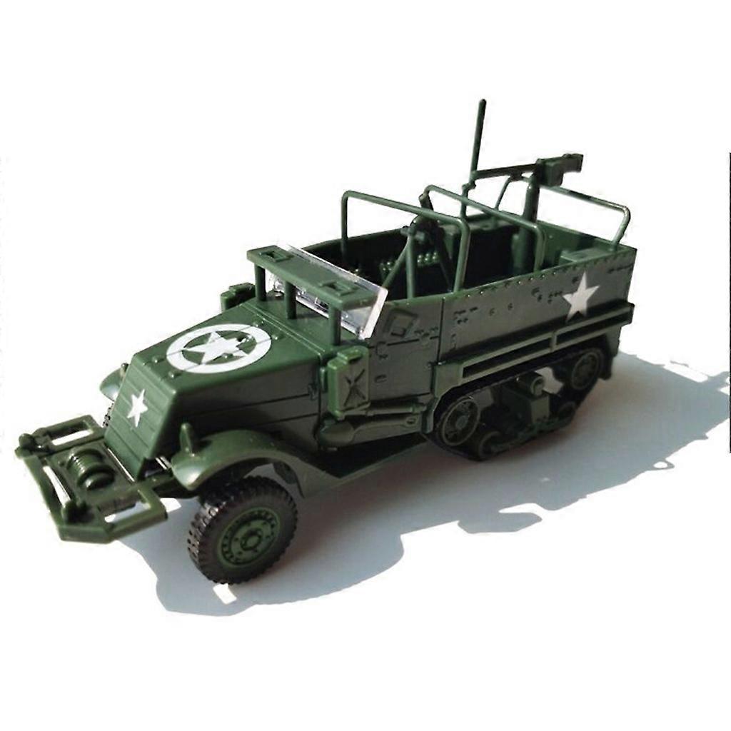 1:72 DIY Half Track Armored Vehicle Model Kits Toy for Play Vehicle Model Car Sand Pool Toy Boys Easy Assembly Building