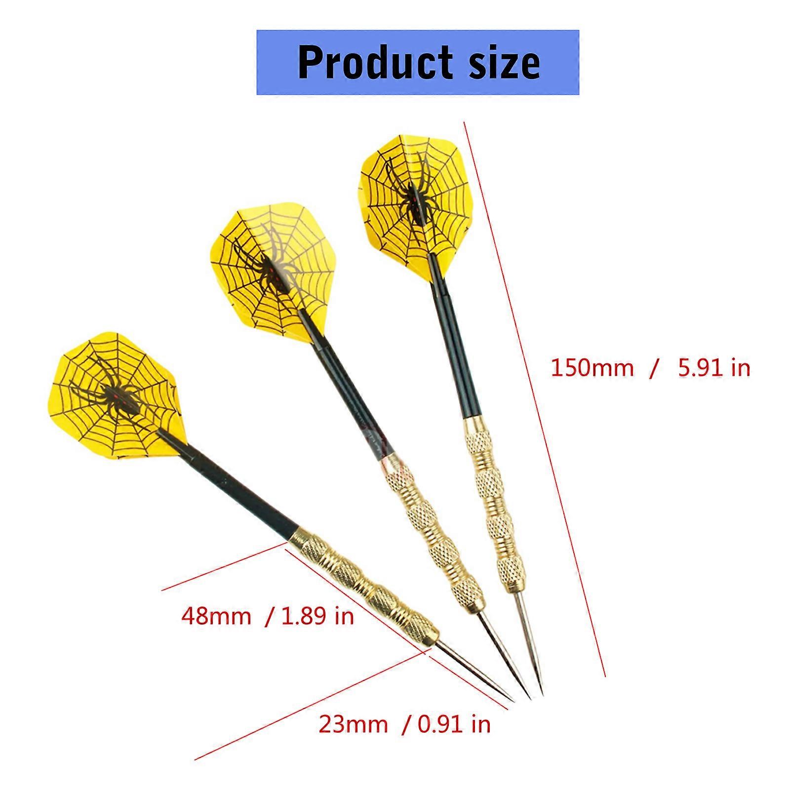 Steel Tip Darts Steel Tip Set Professional Darts, 14 Grams Metal Tipped Darts,Set of 18  Multi