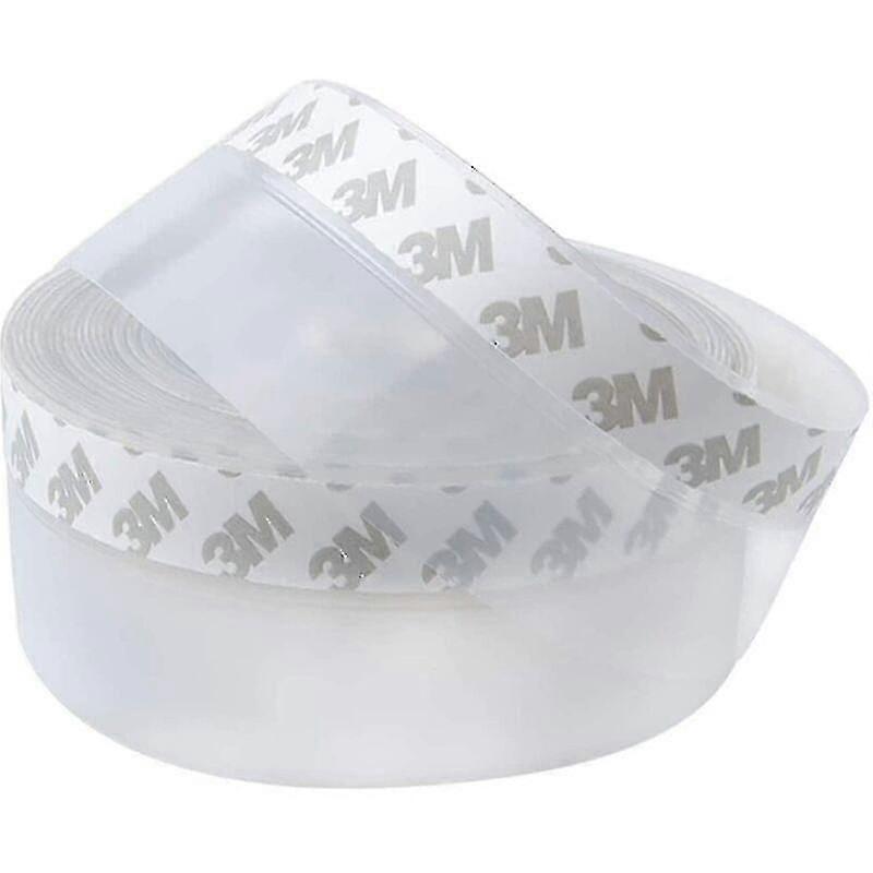 2pcs Self Adhesive Door Bottom Seal, 5m x 4.5cm Clear Silicone Weather Stripping for Doors & Windows