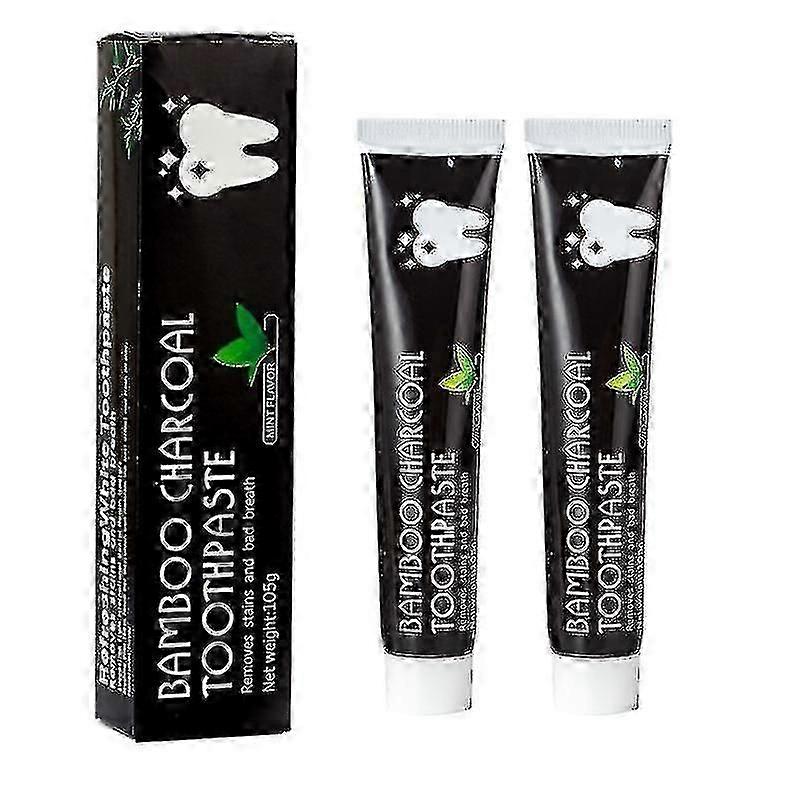 2Pcs Activated carbon bamboo charcoal toothpaste