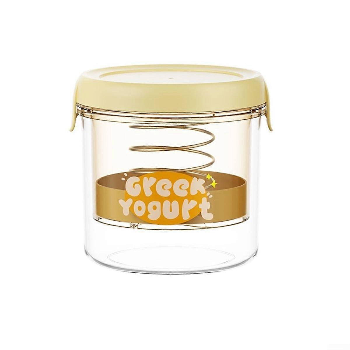 Yogurt Milk Maker Reusable Fine Mesh Food Filter Greek Yogurt Maker Yogurt Separator Container for Making Thick Greek Yogurt Soybean Milk Round Yellow