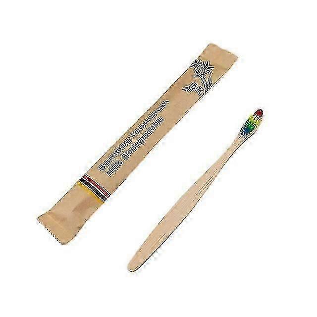 10pcs Eco Friendly Bamboo Toothbrush Soft Bristles Biodegradable Plastic-free Adults Toothbrush Bamboo Handle Brushtoothbrushes