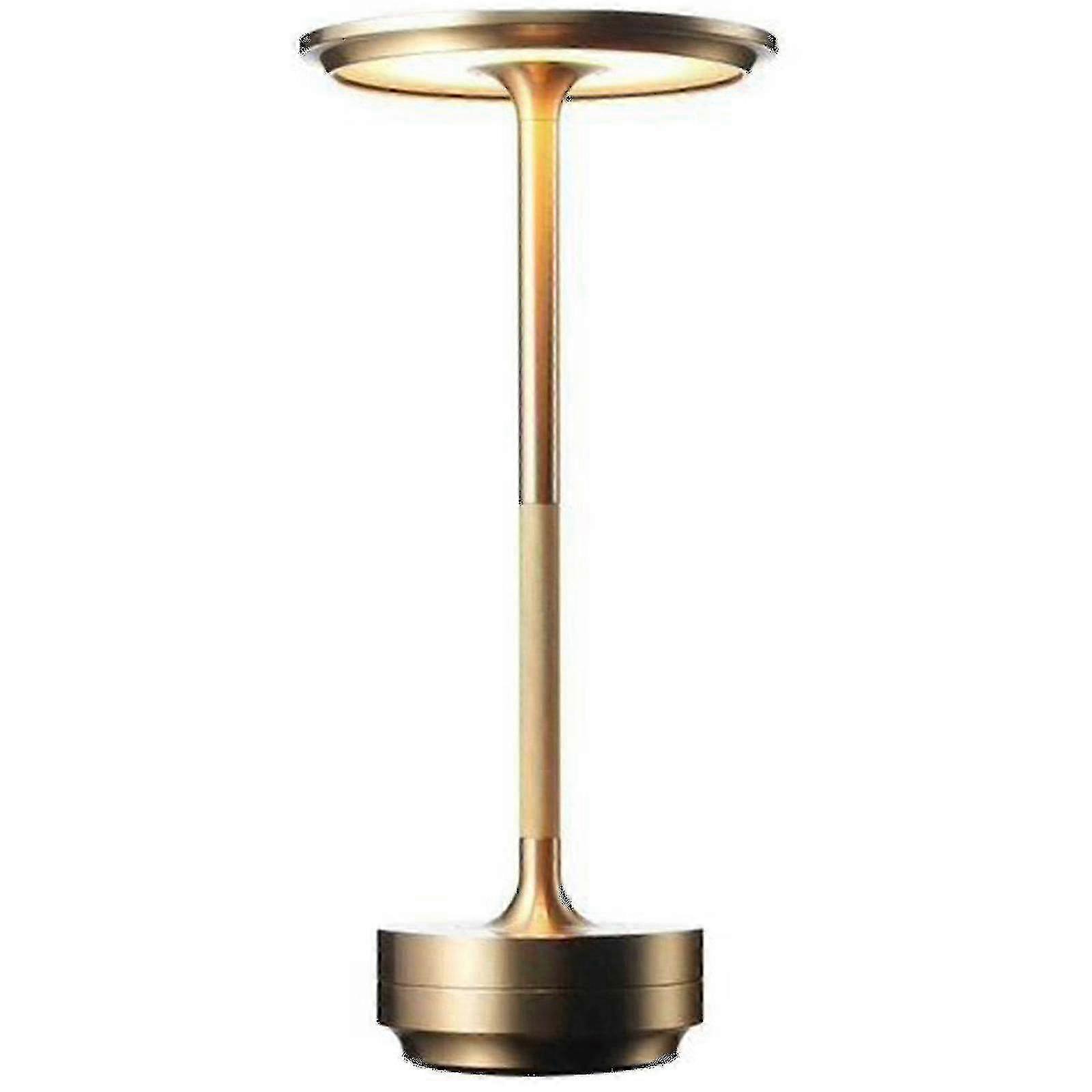 Cordless Dimmable Waterproof Table Lamp - USB Rechargeable (Gold)