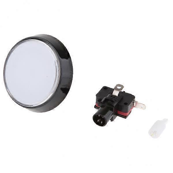 6x60mm Arcade Machine LED Illuminated Self-Resetting Button Switch White
