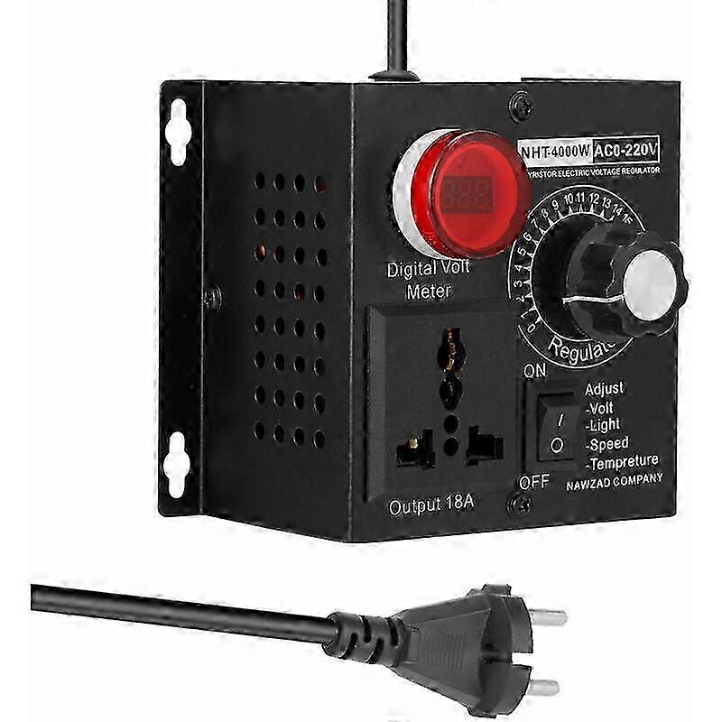 220V 4000W Portable Dimmer with Speed & Tension Control, Compact Design--Style3001