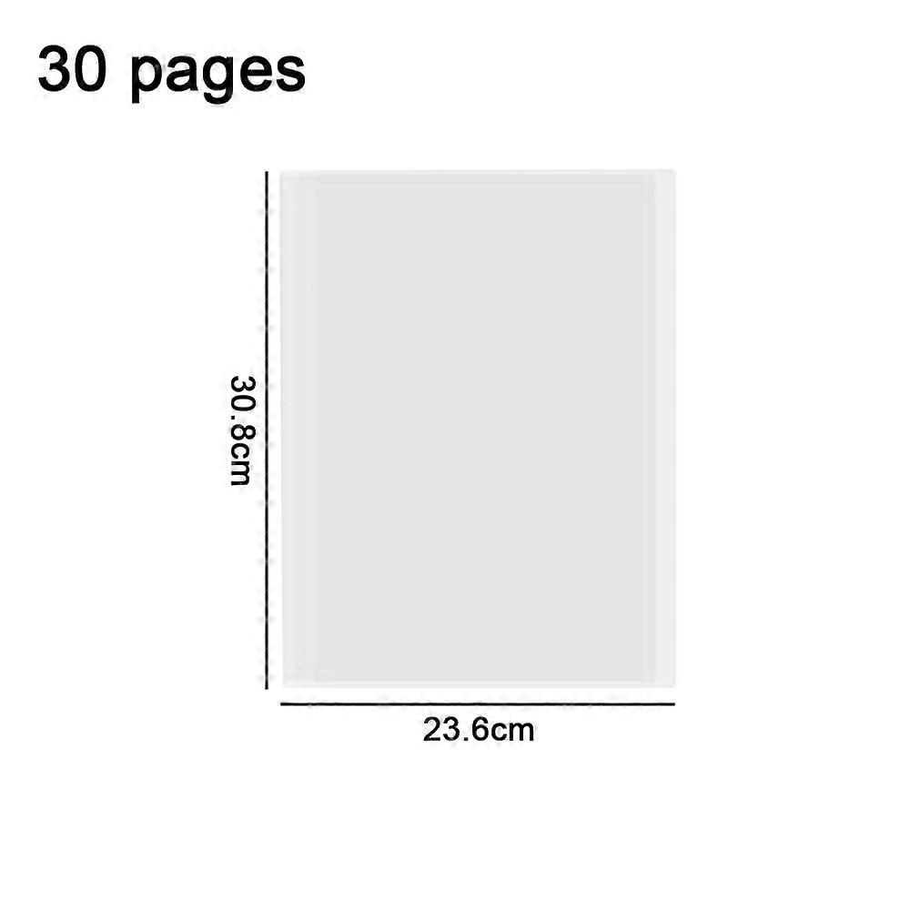 Presentation Folder , Binder with Clear Plastic Sleeves, A4 Displays Pages Flexible Cover,White