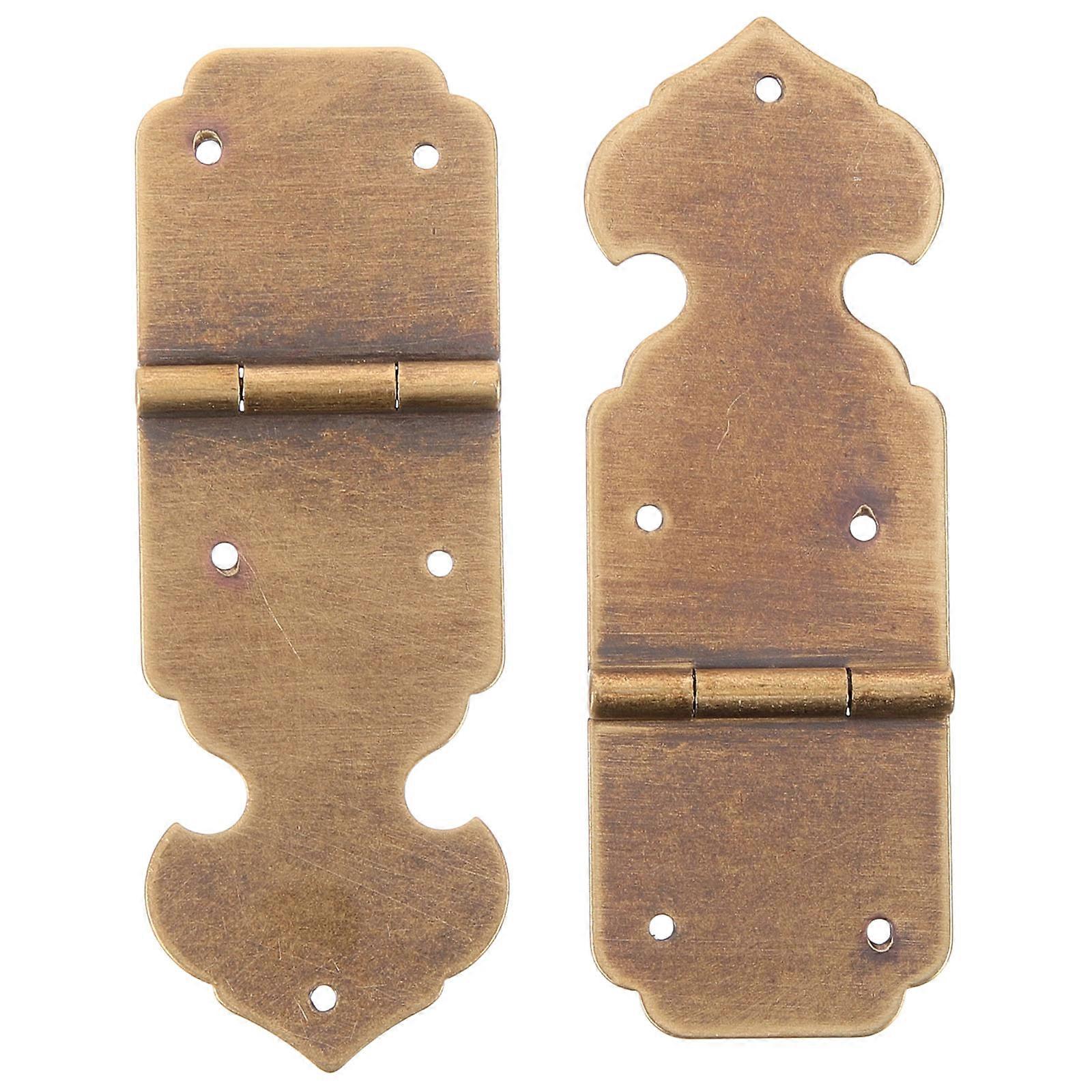a refined and professional product description based on your input:
**2pcs Antique Brass Hinges – Retro Furniture Hardware for Jewelry Boxes &