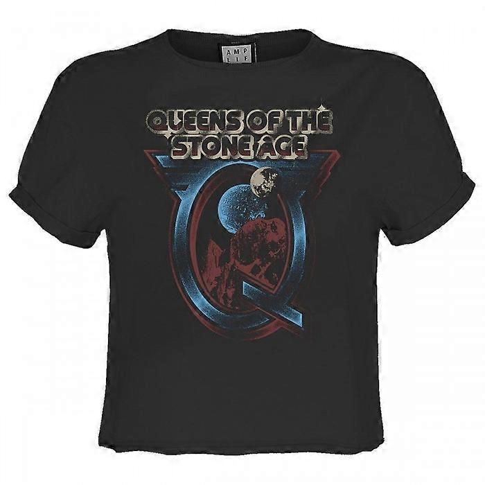 Amplified Womens/Ladies Outer Space Queens Of The Stone Age Crop Top