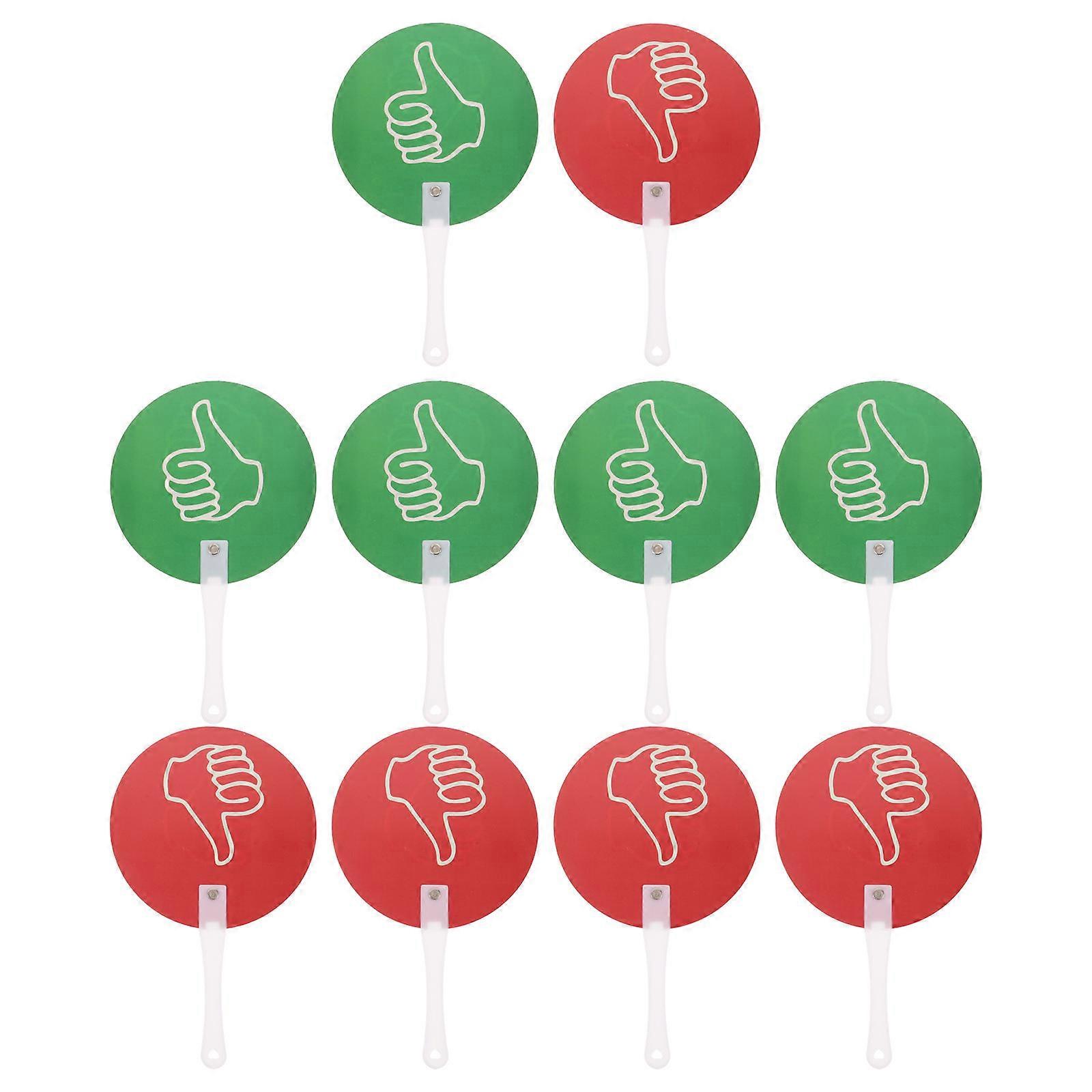 5pcs Plastic Down Voting Paddles for Classroom Interactive Activities – Easy Recognition Yes No Signs for Voting and Judging Sessions
