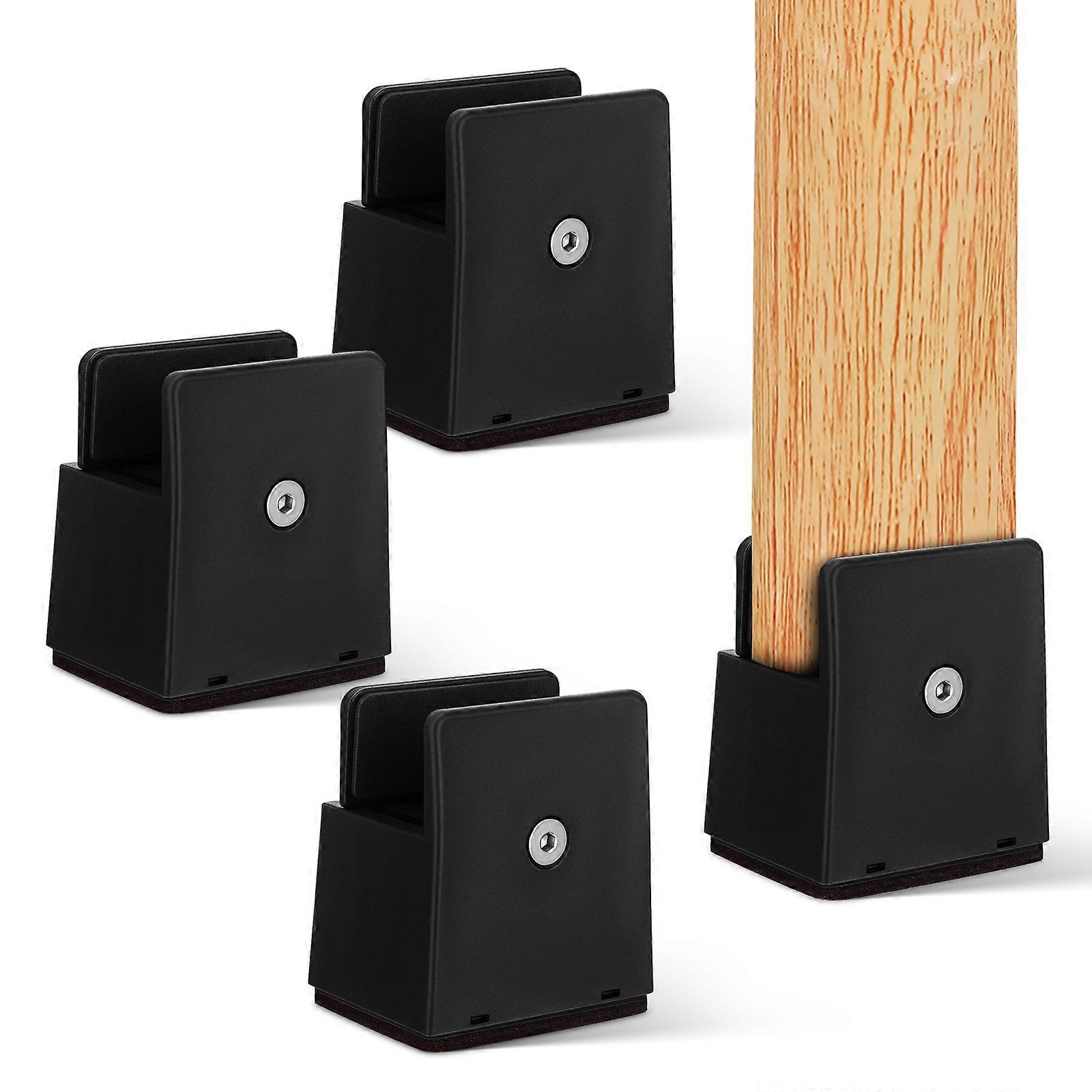 Adjustable Bed Riser Table Feet Levelers Heavy Duty Support Metal 4Pcs Furniture Adjustment For Homeowners