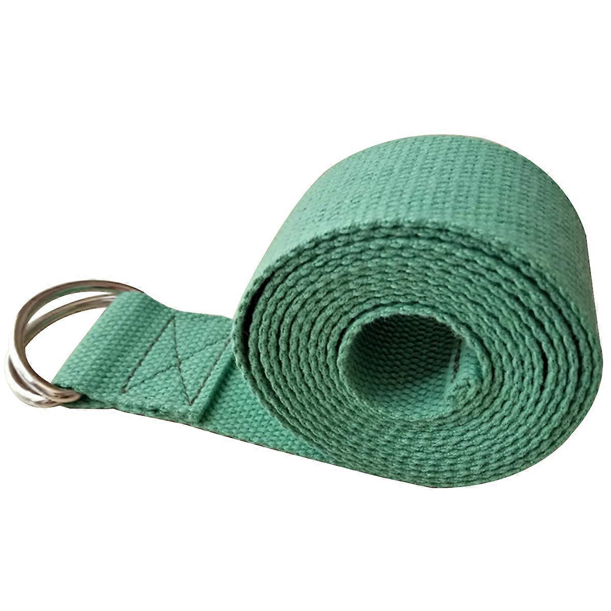 Yoga Stretching Strap D Ring Yoga Exercise Strap For Beginners Flexibility Improvement Green 1Pack