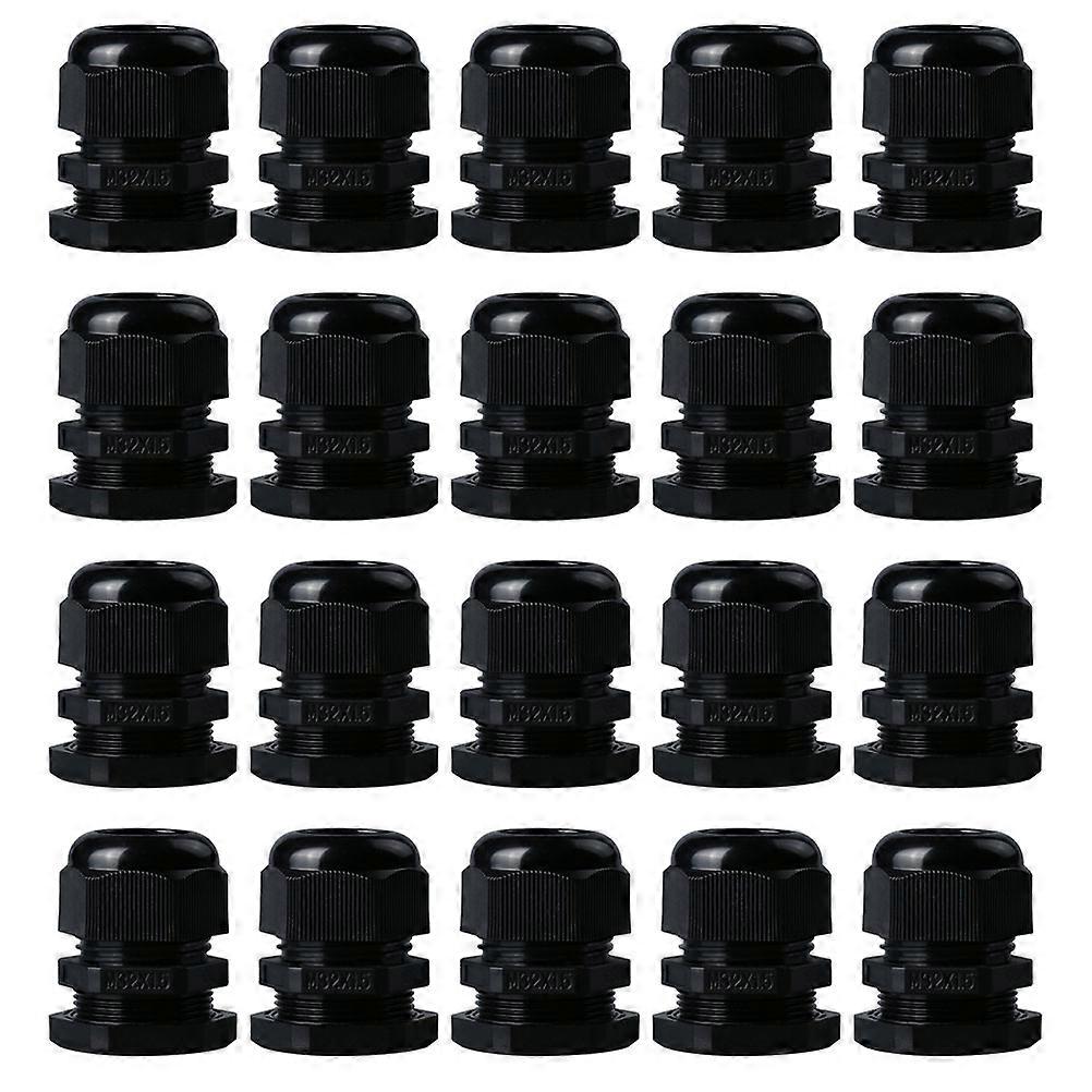 Plastic Cable Gland Nut Waterproof Wire Connector Electrical Connections 3.2X1.1CM Dustproof 20Pcs