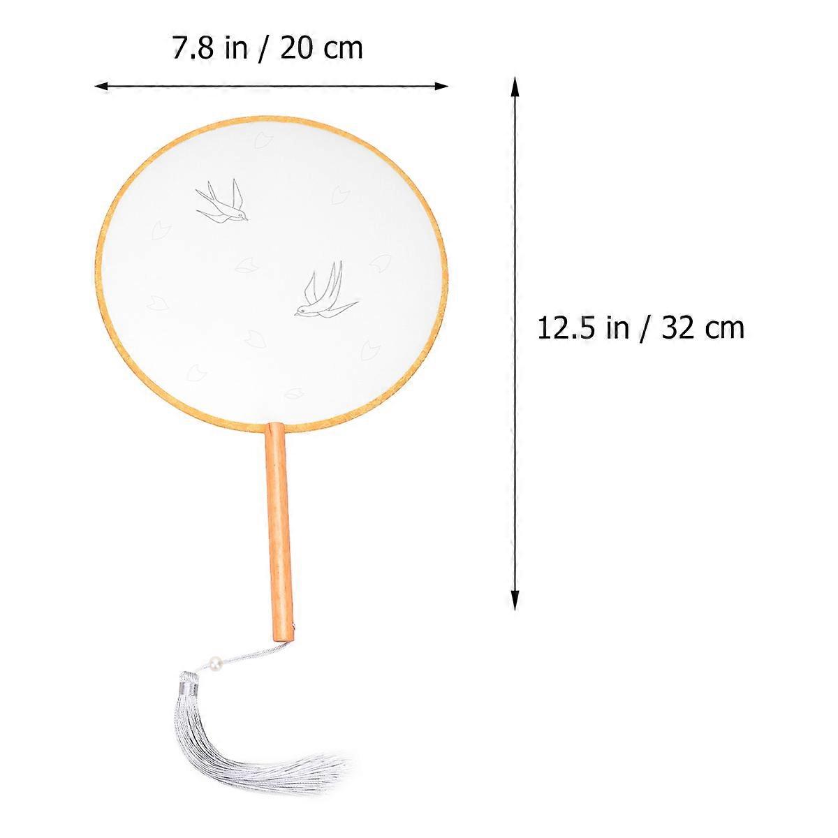 Silk Chinese Fan Making Materials Beginners Adults Embroidery Practice Handicraft Lovers present Giving 32x20x1CM 1Set