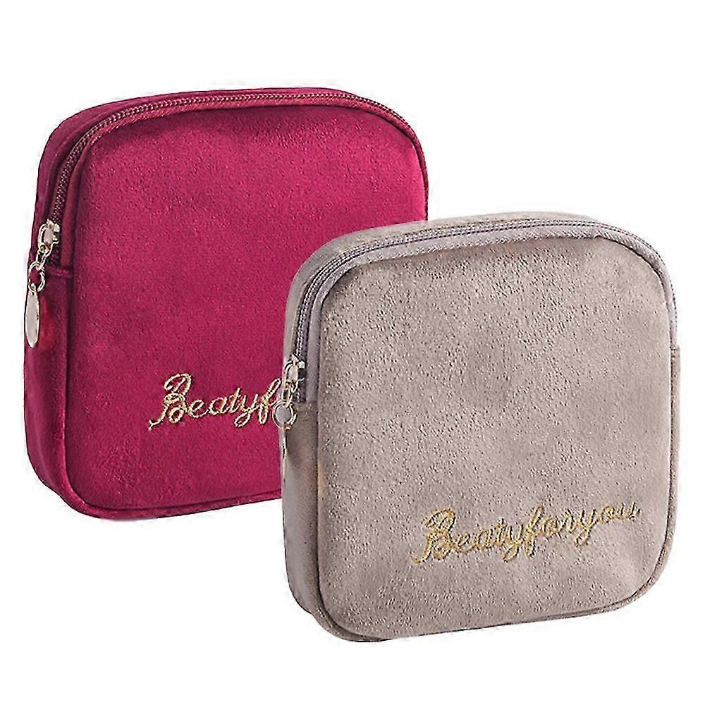 حقيبة تخزين فوط صحية للنساء ، هدية حميمة قابلة لإعادة الاستخدام ، حقيبة من القماش القطيفة تصميم محمول ، حل تخزين أنيق للفتيات المراهقات