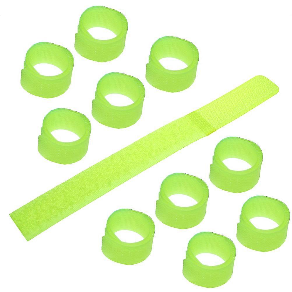 Cable Tie Holder Cord Ties For Electronics Nylon Cable Straps Fluorescent Green 18.00 X 2.00 X 0.10 Cm Cable Management 100 Pcs