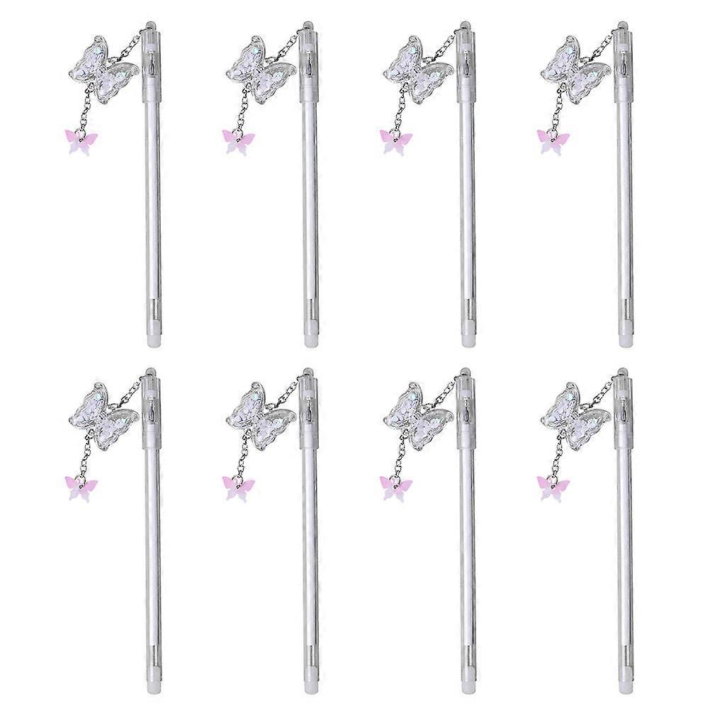 Cute Pen Set Adorable for Students Daily Writing Chic Cylindrical Plastic 8Pcs