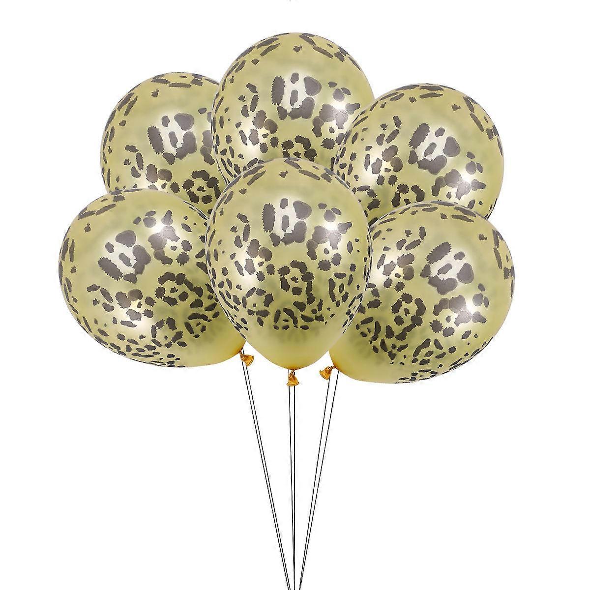 Jungle Themed Latex Balloons Animal Patterned Home Decor Party Birthday Carnival 12 Inch 6Set Reusable