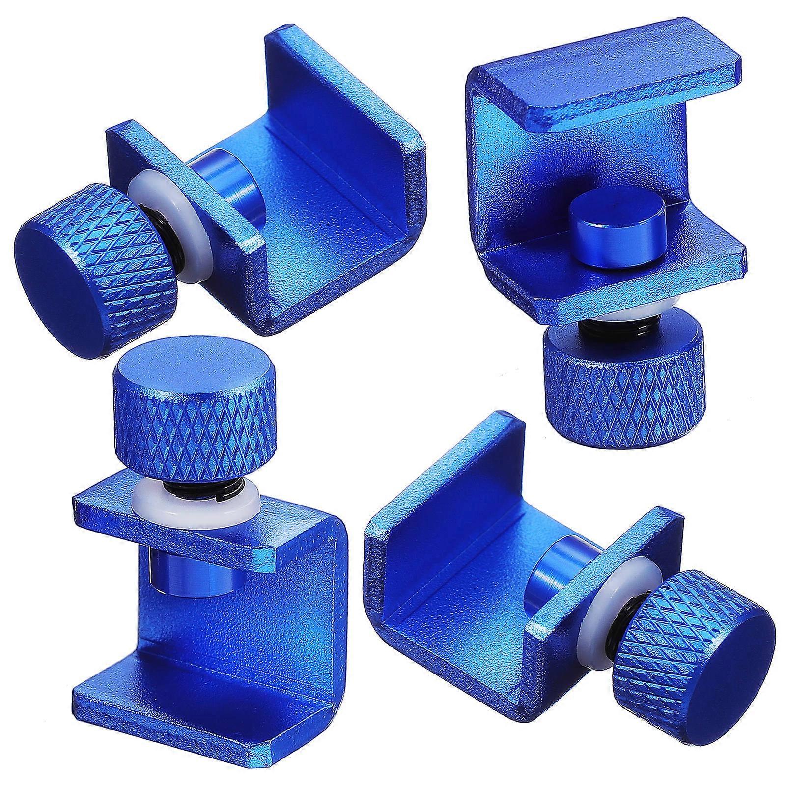 Glass Fixing Clamp Printer Glass Clips 3D Printer Accessories Adjustable Clamp Blue 2.40X1.40X0.80CM 4Pcs