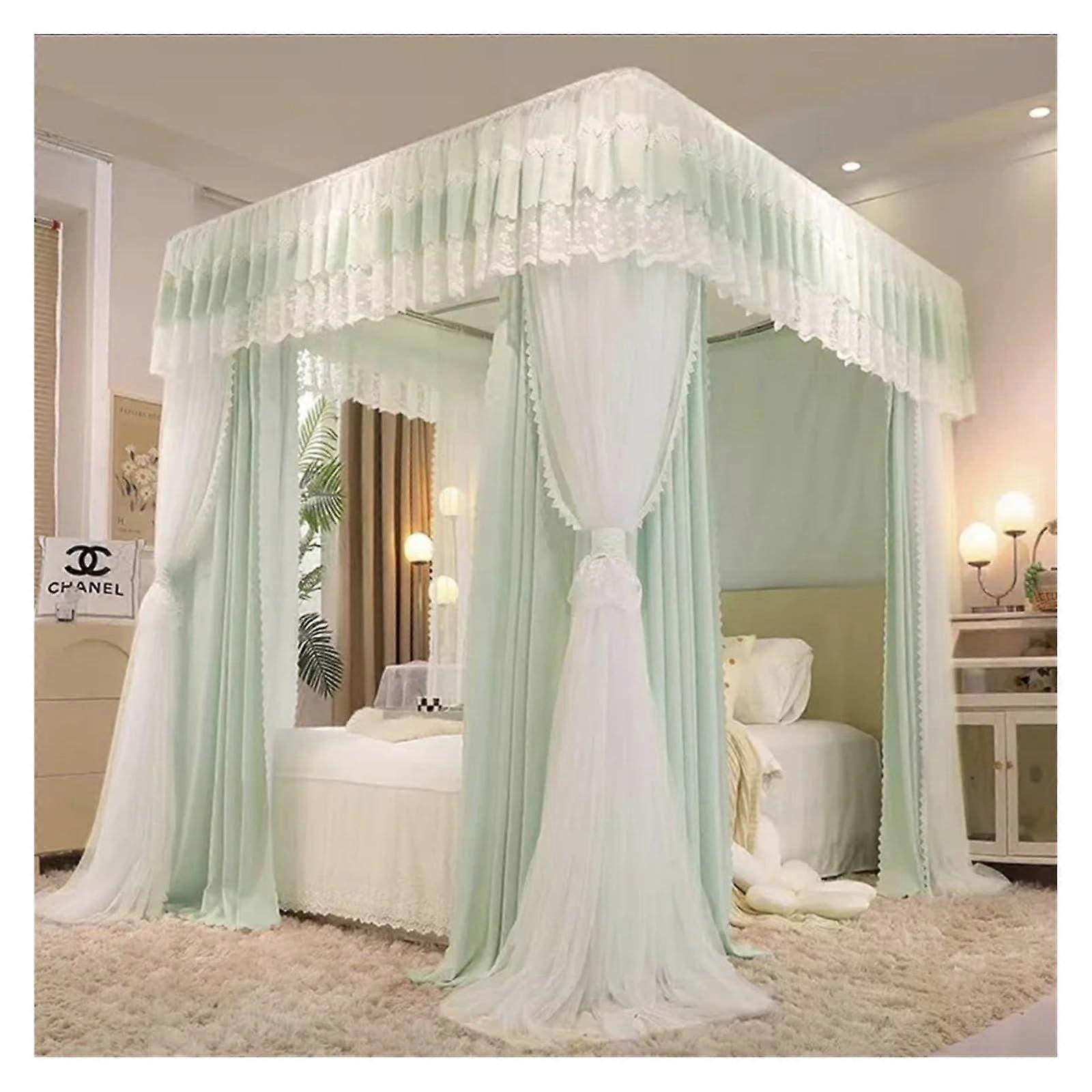 BowknotBettvorhang, Moskitonetz, Beschattung, Winddicht, integrierter (Color 3,1.8m Bed) Ref: 4981