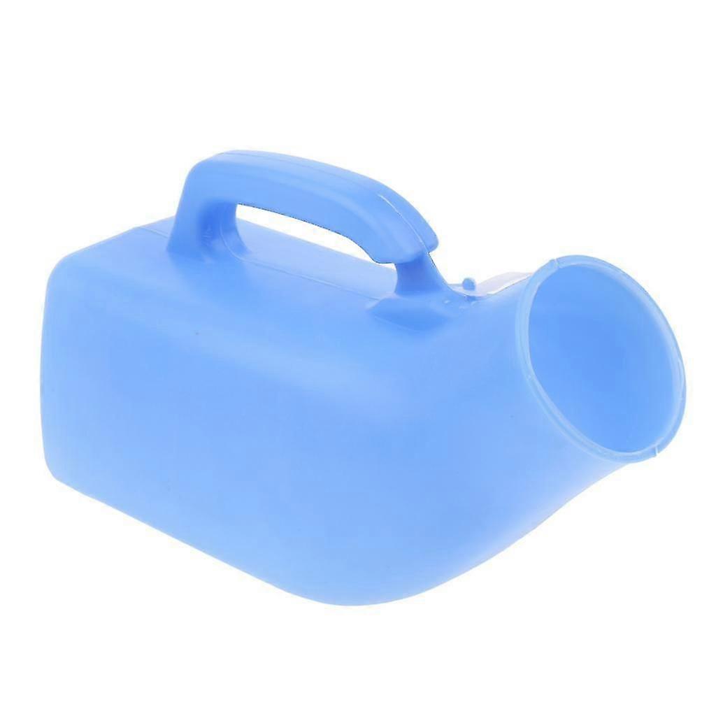 1000ml Elder Urinal Bottle Chamber Pot Emergency Toilet Pouch with Lids Blue