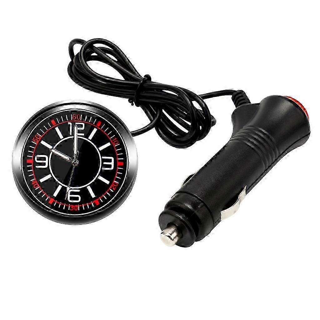 Car Stick-on Watch Universal Luminous Quartz Clock for Automotive Dashboard