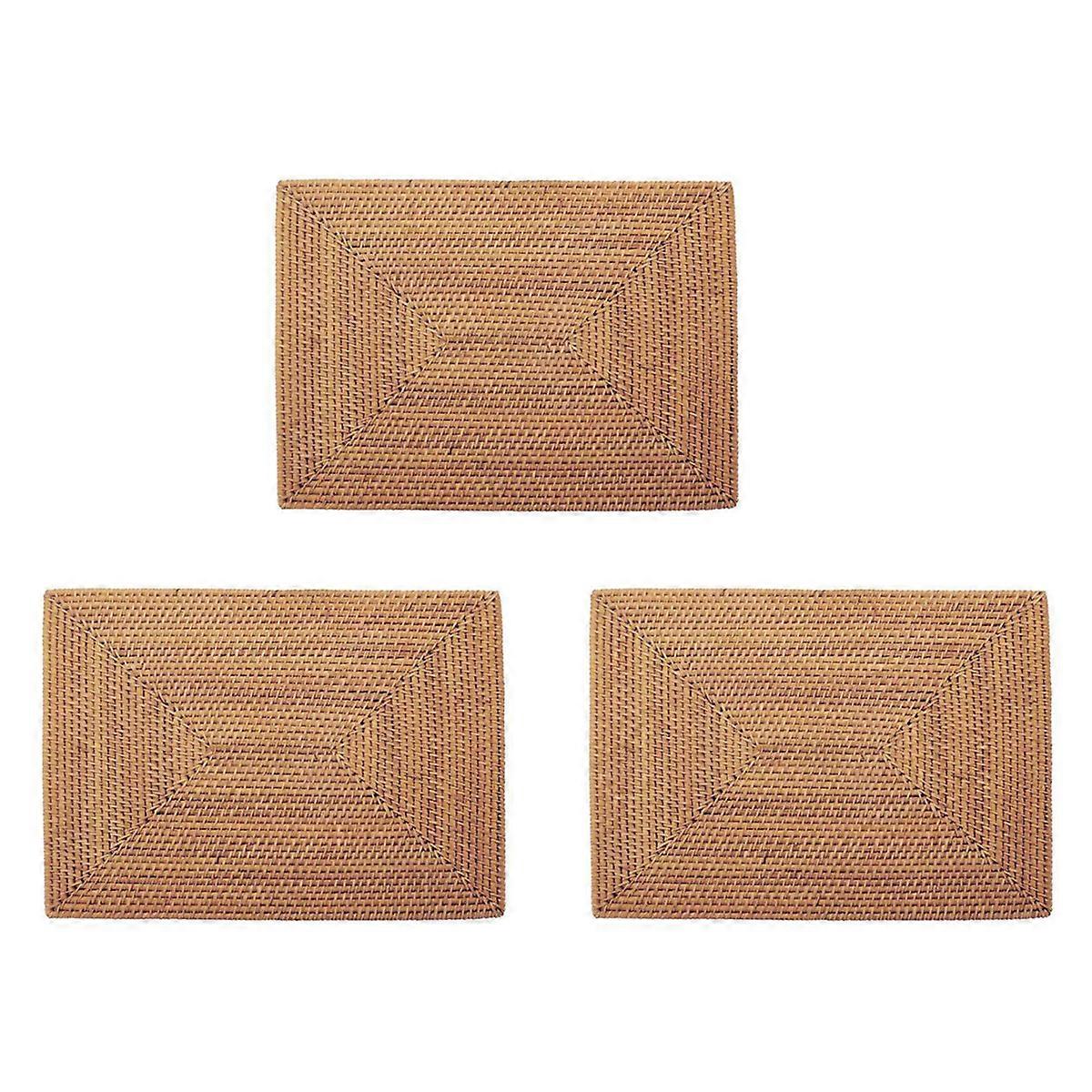 Table Mats Non Slip Rattan Placemats Dining Table Heat 