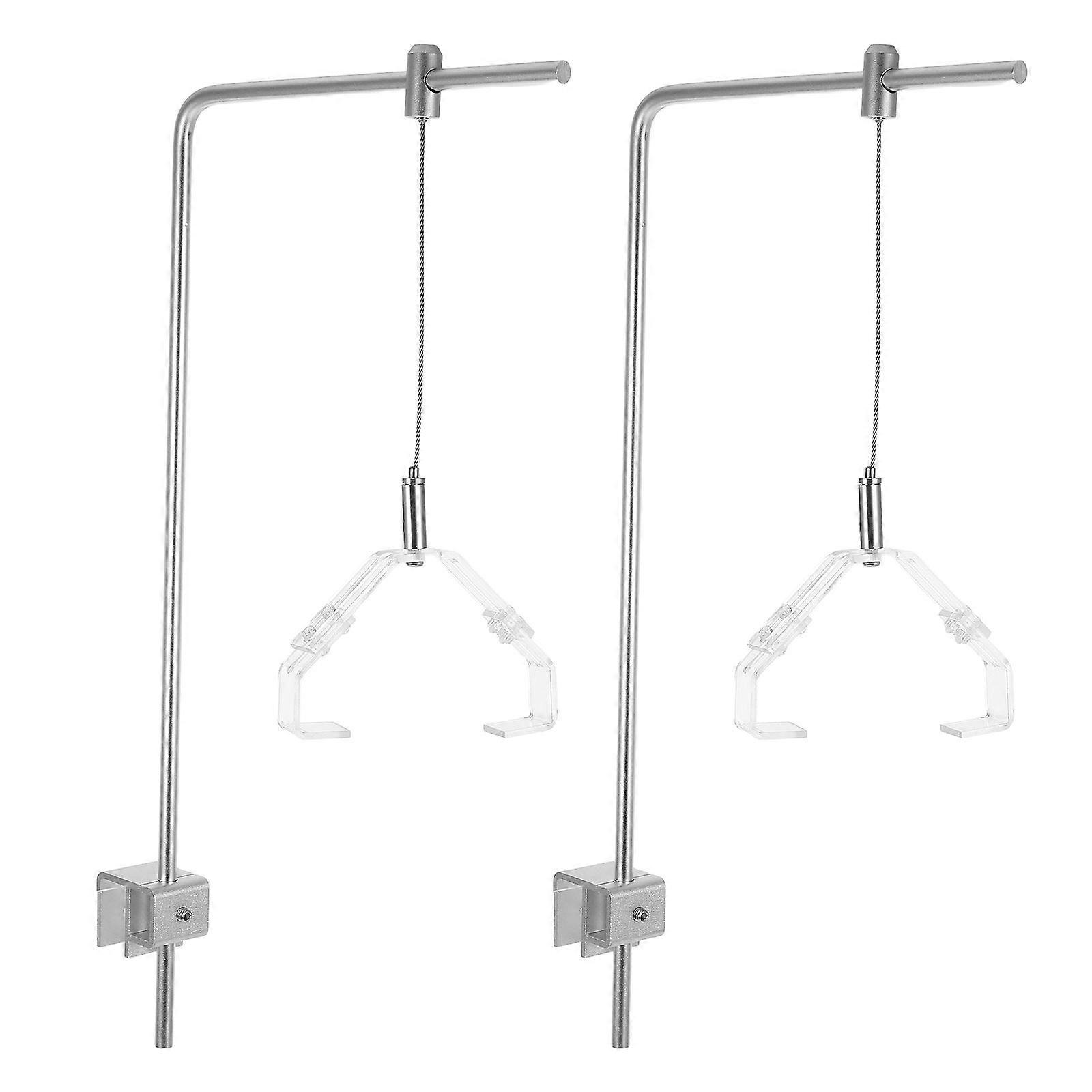 2pcs Aquarium Light Stand: Supporto per illuminazione per acquario Accessorio per acquario Rack per luce regolabile per lampada a LED acquatica Staffa per sospensione per lampada a LED acquatica Argento 20