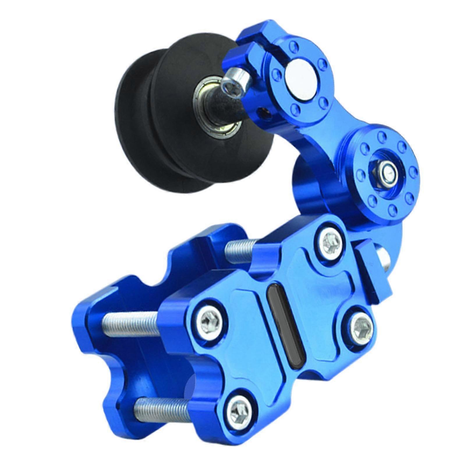Motorcycle Chain Tensioner Tool Automatic Adjustment Motorbike Tension Guide,Modified Chain Adjuster Tool For Riding, Motorcycling Gear For Men Blue