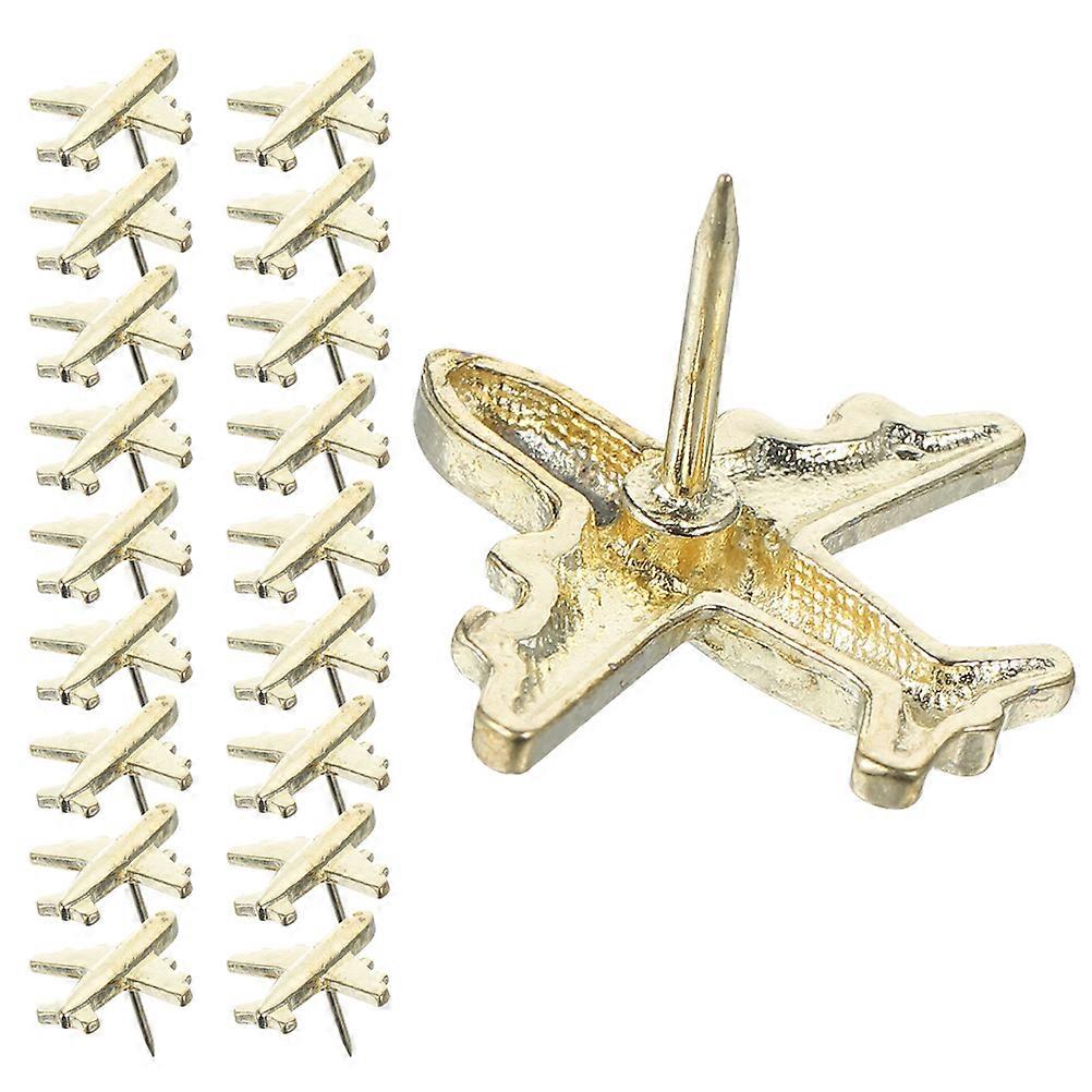 30pcs Airplane Shaped Pushpins, Decorative Thumb Tacks for Cork Boards, Bulletin Boards & Craft Projects, Easy to Use Office Supplies