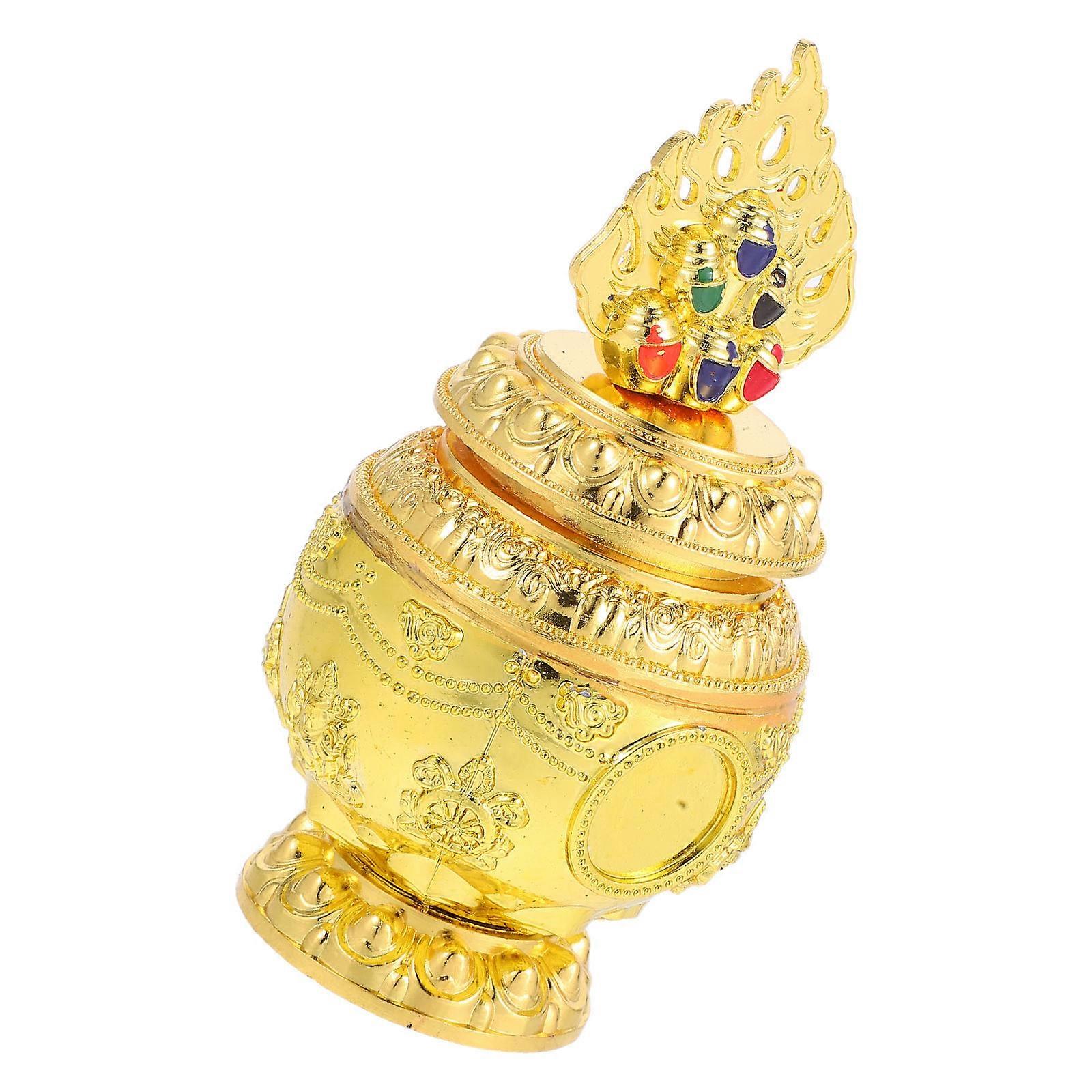 Retro Style Decorative Bottle For Decorators Golden Round 12.5X7CM 1Pack