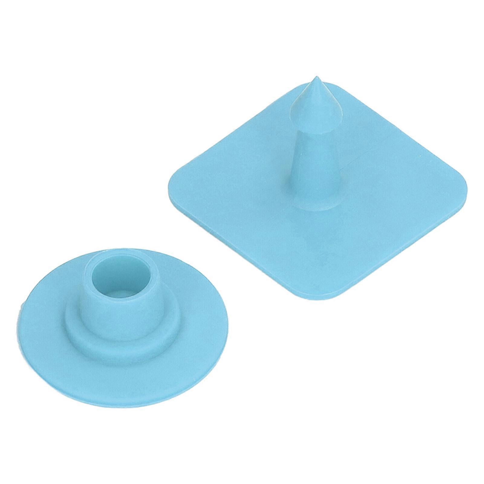 100個入り 空白の耳タグ 四角形 家畜 動物識別 牛 豚用 イヤリングマーカー 青