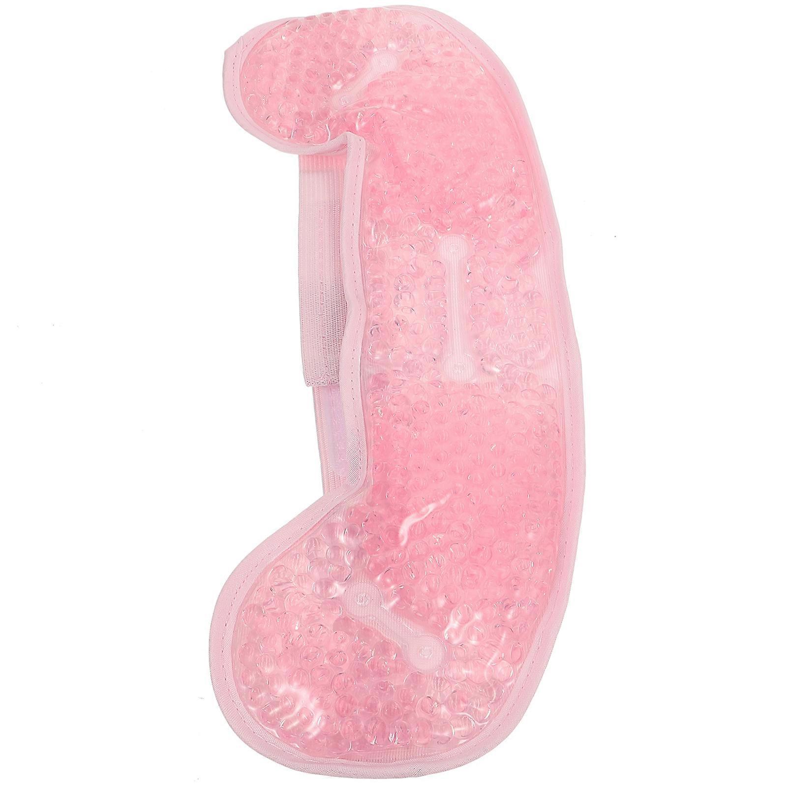 Headache Ice Pack Head Wrap Reusable Cold Therapy For Adults Home Use Pink 29.5x10.5cm 1Pack