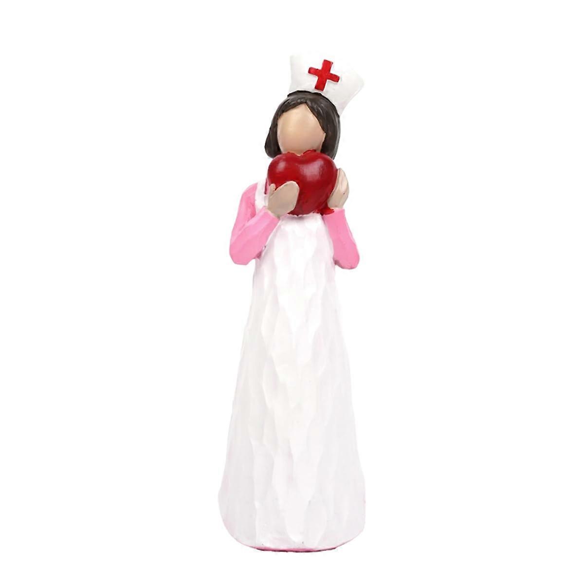 간호사 조각 - 수제 수지 간호사 인형 여성 간호사 감사 선물, 사무실 책상